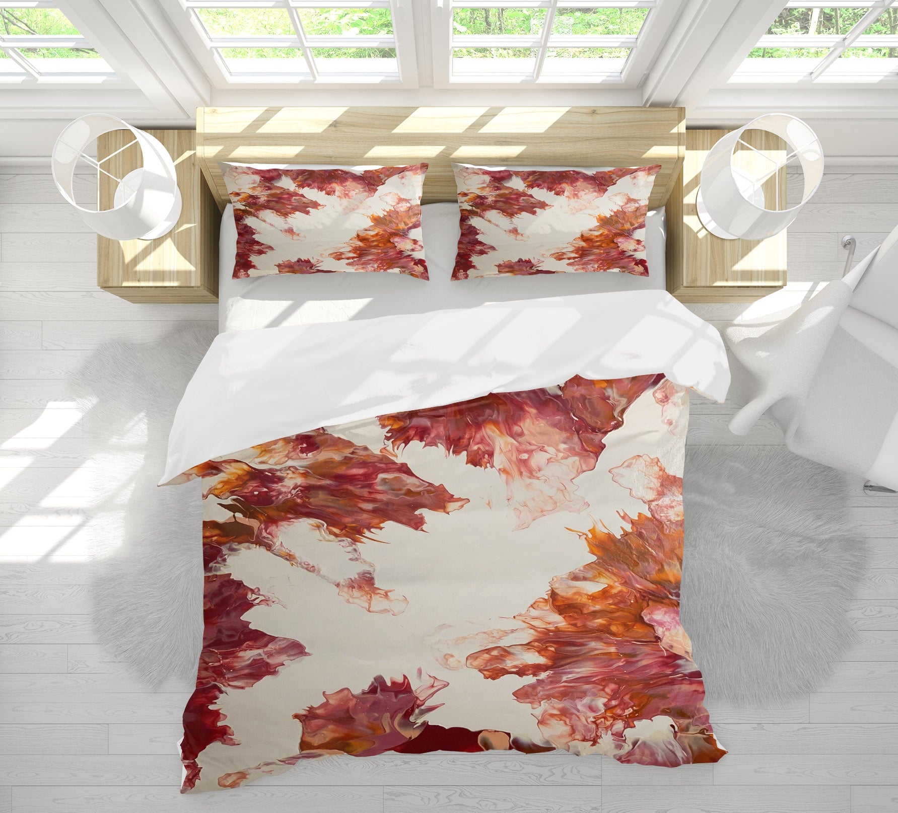 3D Red Light Brown Pattern 40050 Valerie Latrice Bedding Bed Pillowcases Quilt