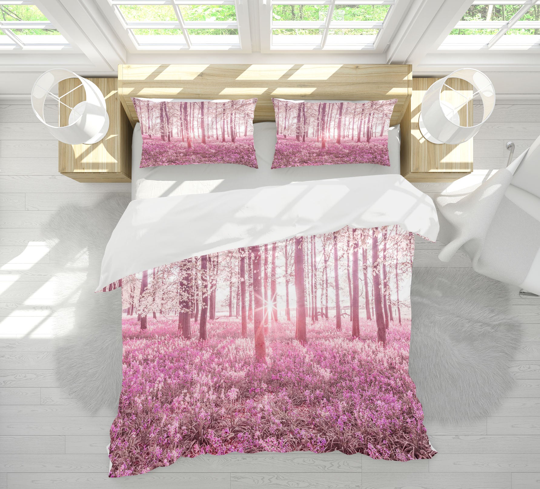 3D Pink Flower Sea 2018 Assaf Frank Bedding Bed Pillowcases Quilt