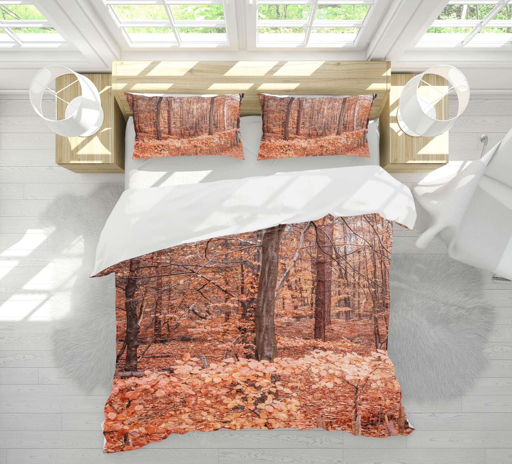 3D Yellow Leaves 7133 Assaf Frank Bedding Bed Pillowcases Quilt Cover Duvet Cover