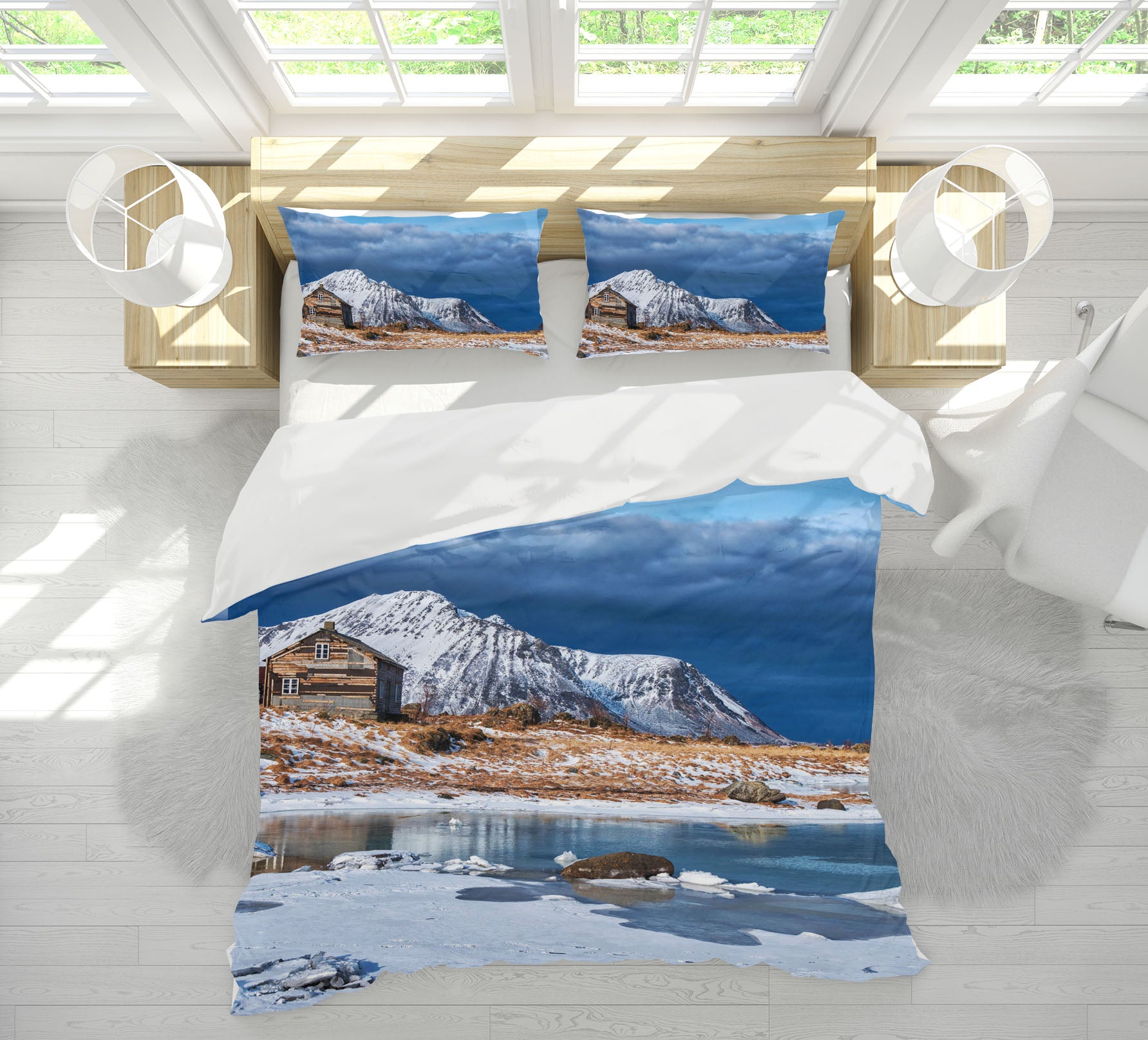 3D Snow Mountain 2142 Marco Carmassi Bedding Bed Pillowcases Quilt