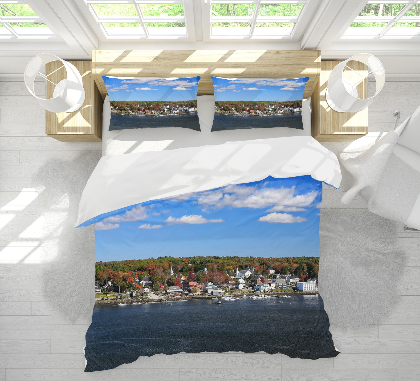 3D Seaside House 62170 Kathy Barefield Bedding Bed Pillowcases Quilt