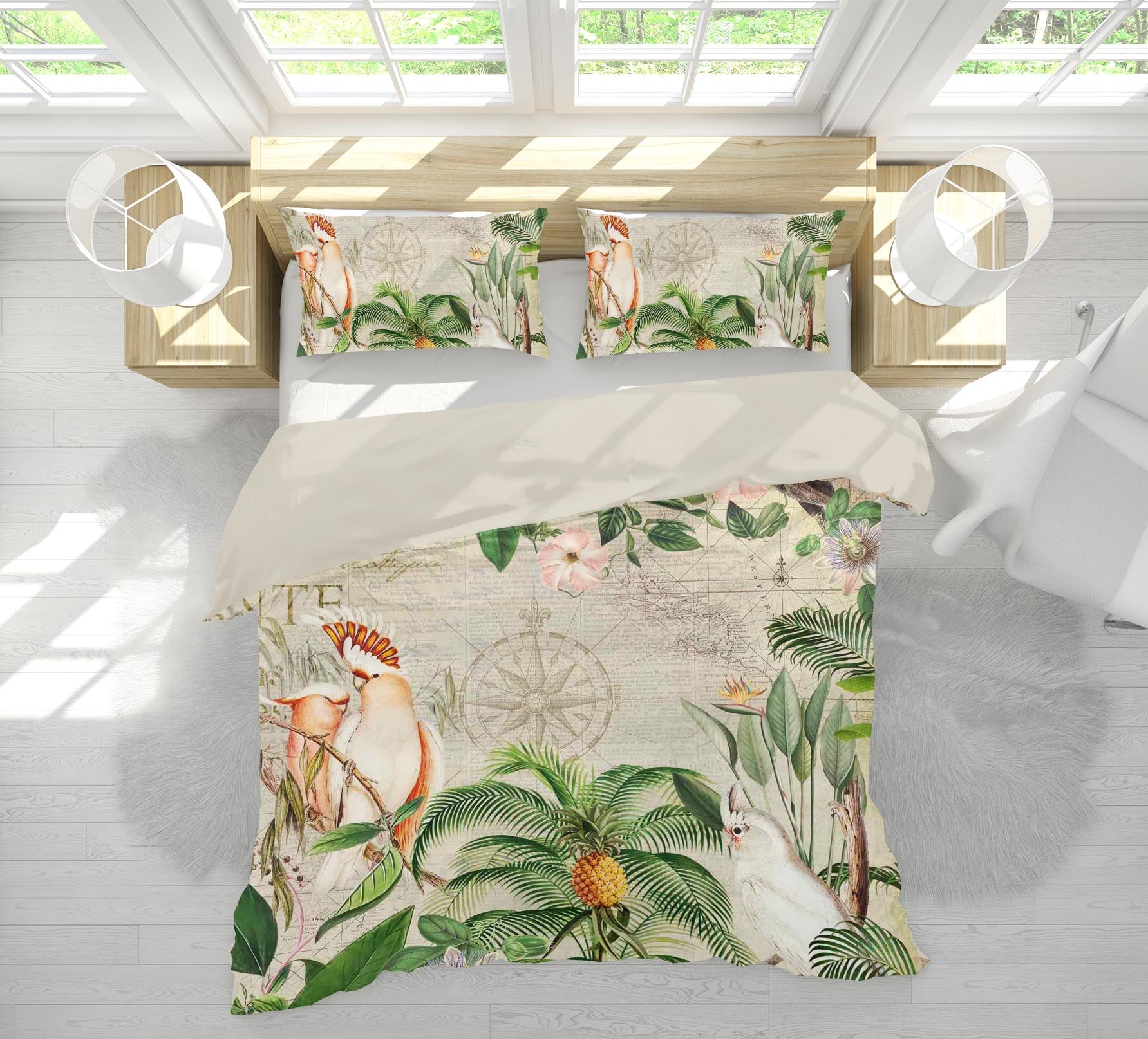 3D Branch Parrot 2144 Andrea haase Bedding Bed Pillowcases Quilt