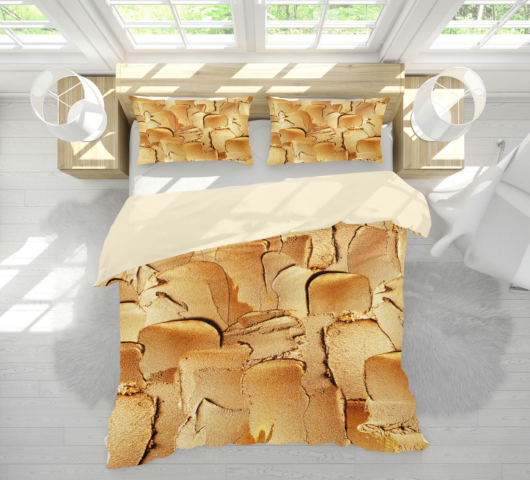 3D Yellow Pigment 019 Uta Naumann Bedding Bed Pillowcases Quilt