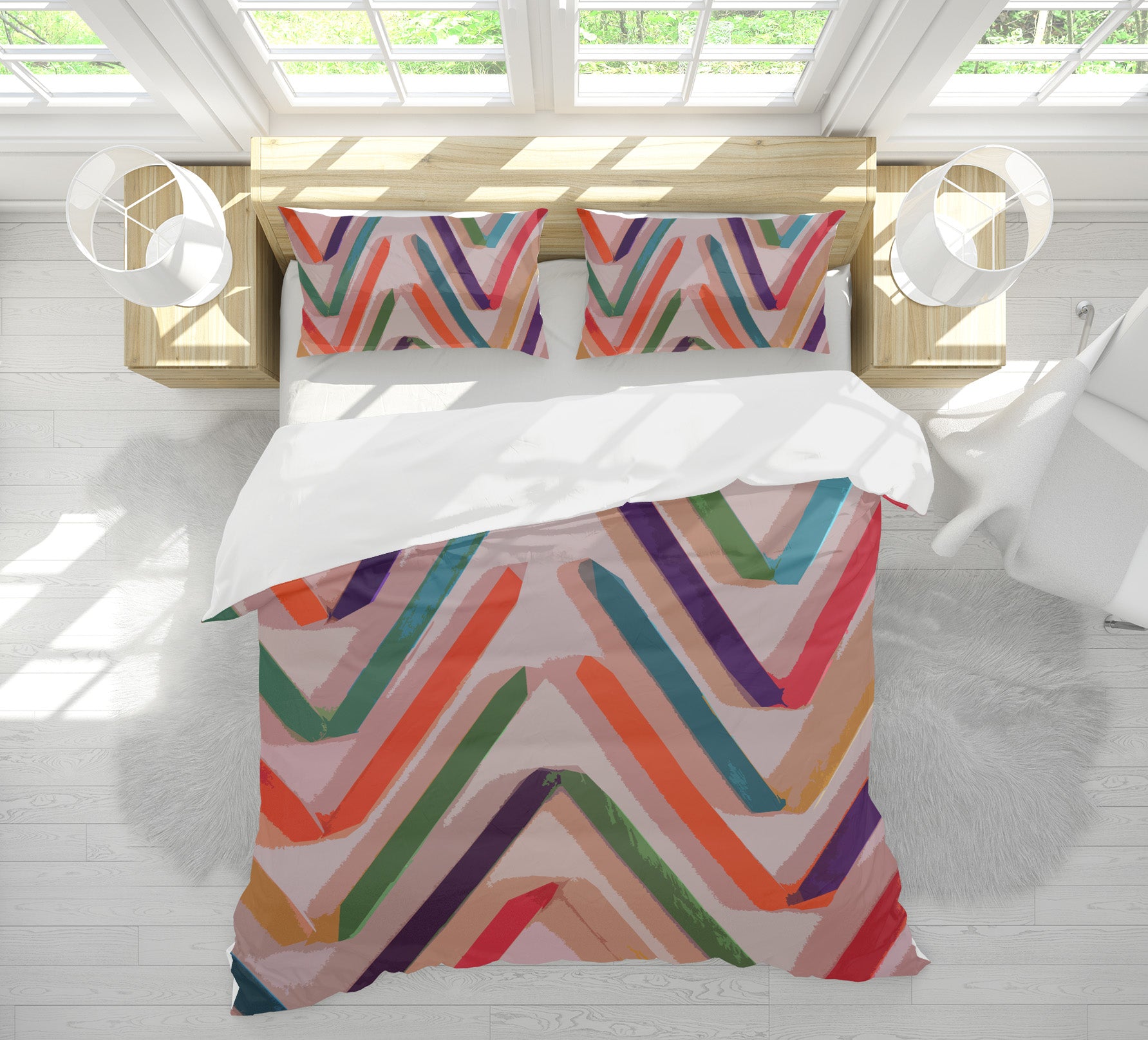 3D Wavy Lines 70191 Shandra Smith Bedding Bed Pillowcases Quilt