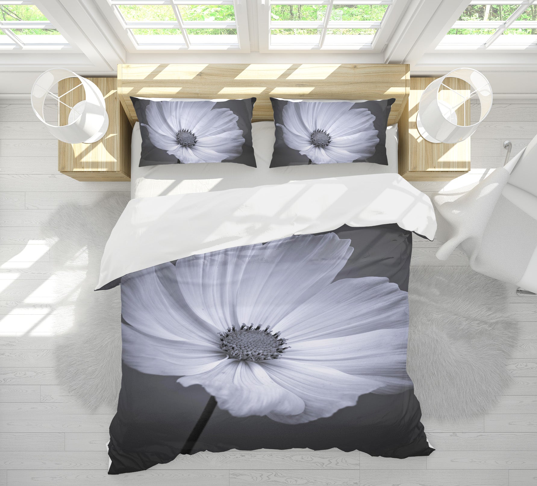 3D Black Ash Flowers 8589 Assaf Frank Bedding Bed Pillowcases Quilt
