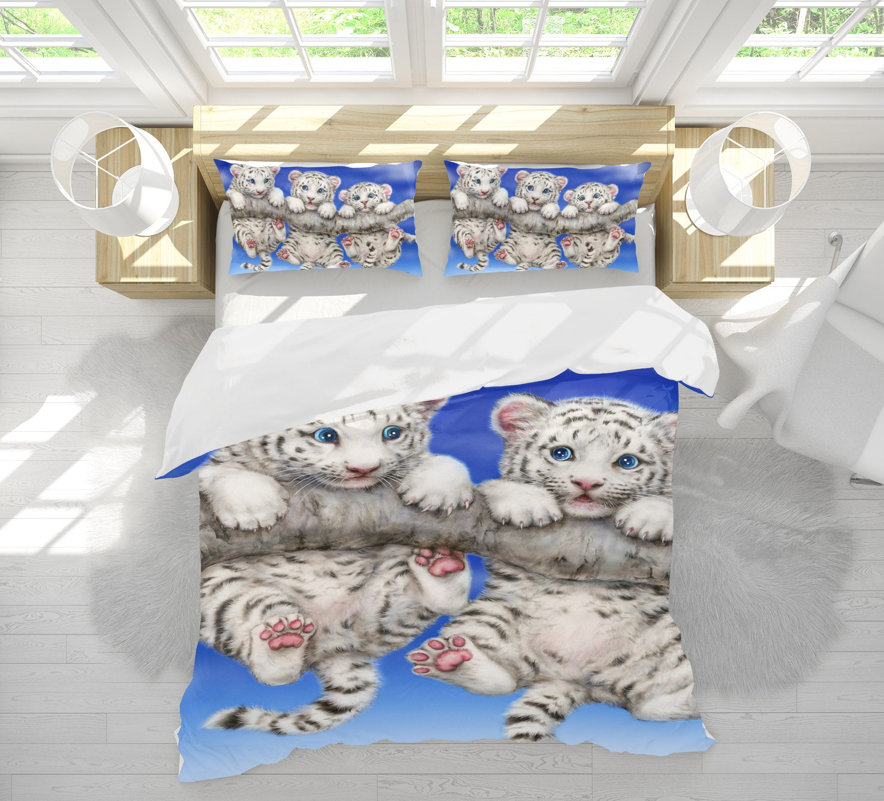 3D Baby Tiger 5891 Kayomi Harai Bedding Bed Pillowcases Quilt Cover Duvet Cover