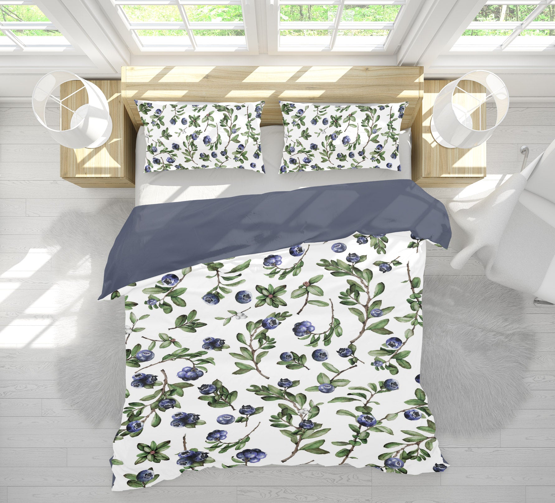 3D Blueberry Leaves 103 Uta Naumann Bedding Bed Pillowcases Quilt
