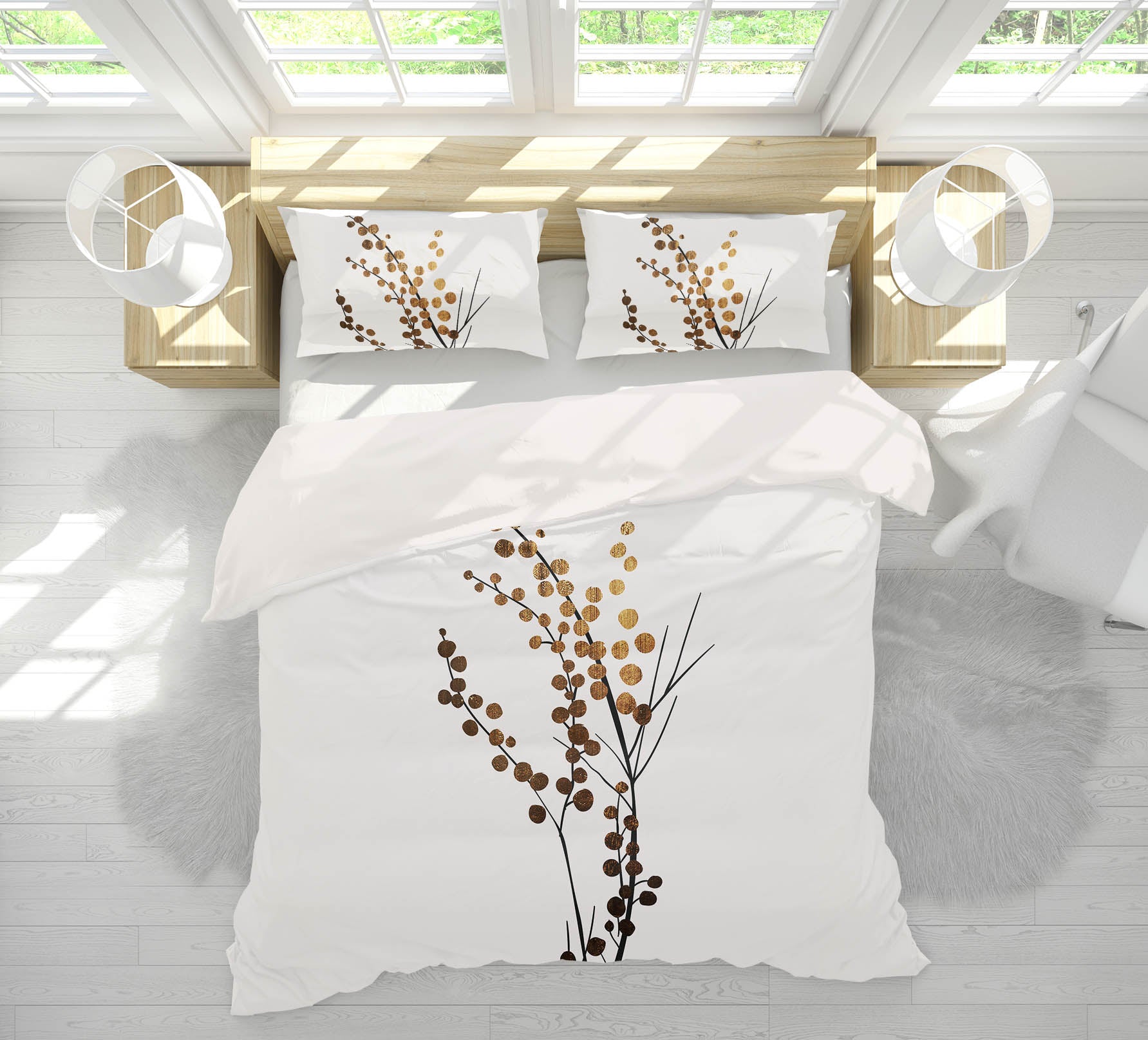 3D Golden Brench 149 Boris Draschoff Bedding Bed Pillowcases Quilt