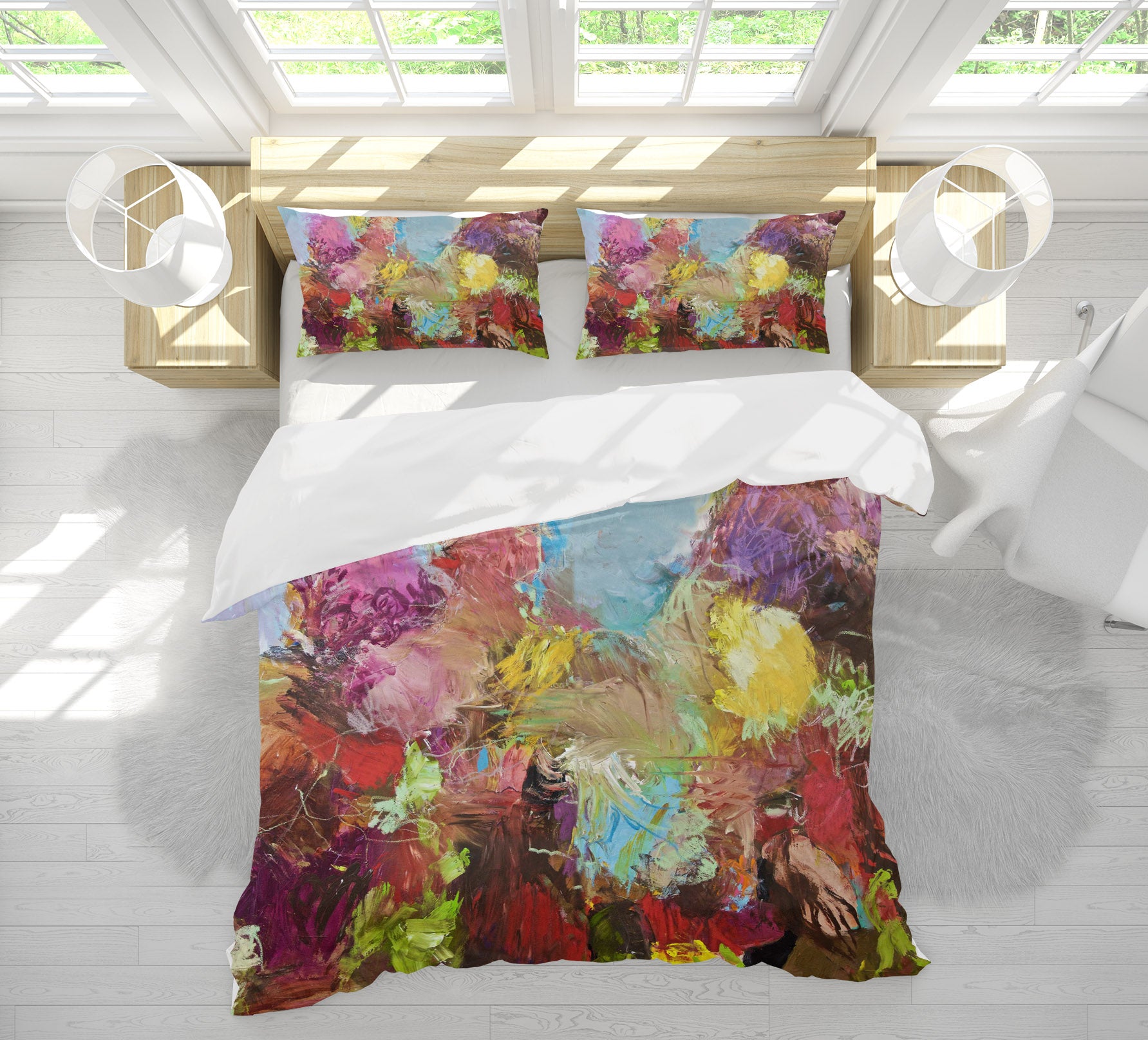 3D Red Oil Painting 1081 Allan P. Friedlander Bedding Bed Pillowcases Quilt