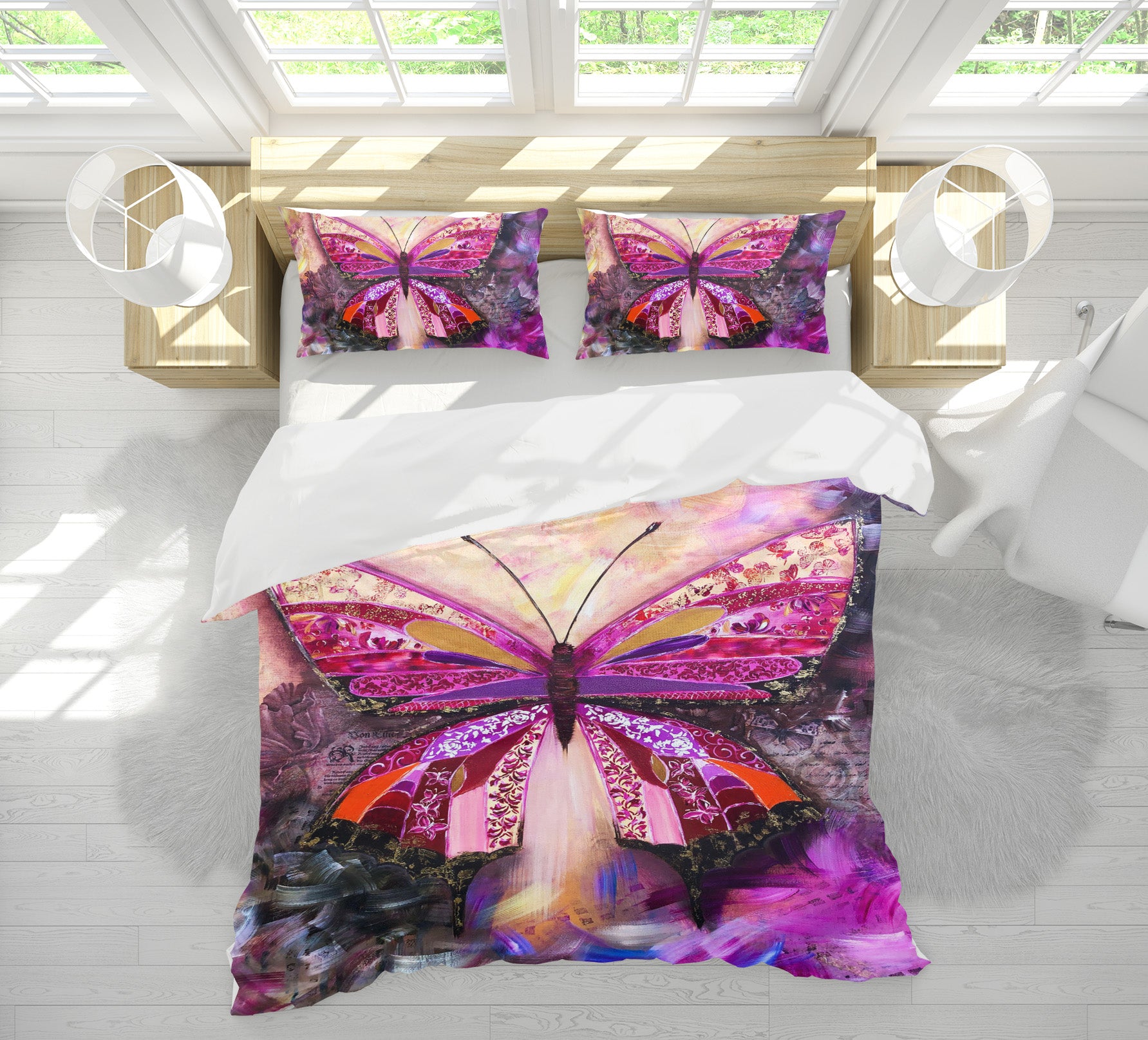 3D Purple Butterfly 558 Skromova Marina Bedding Bed Pillowcases Quilt
