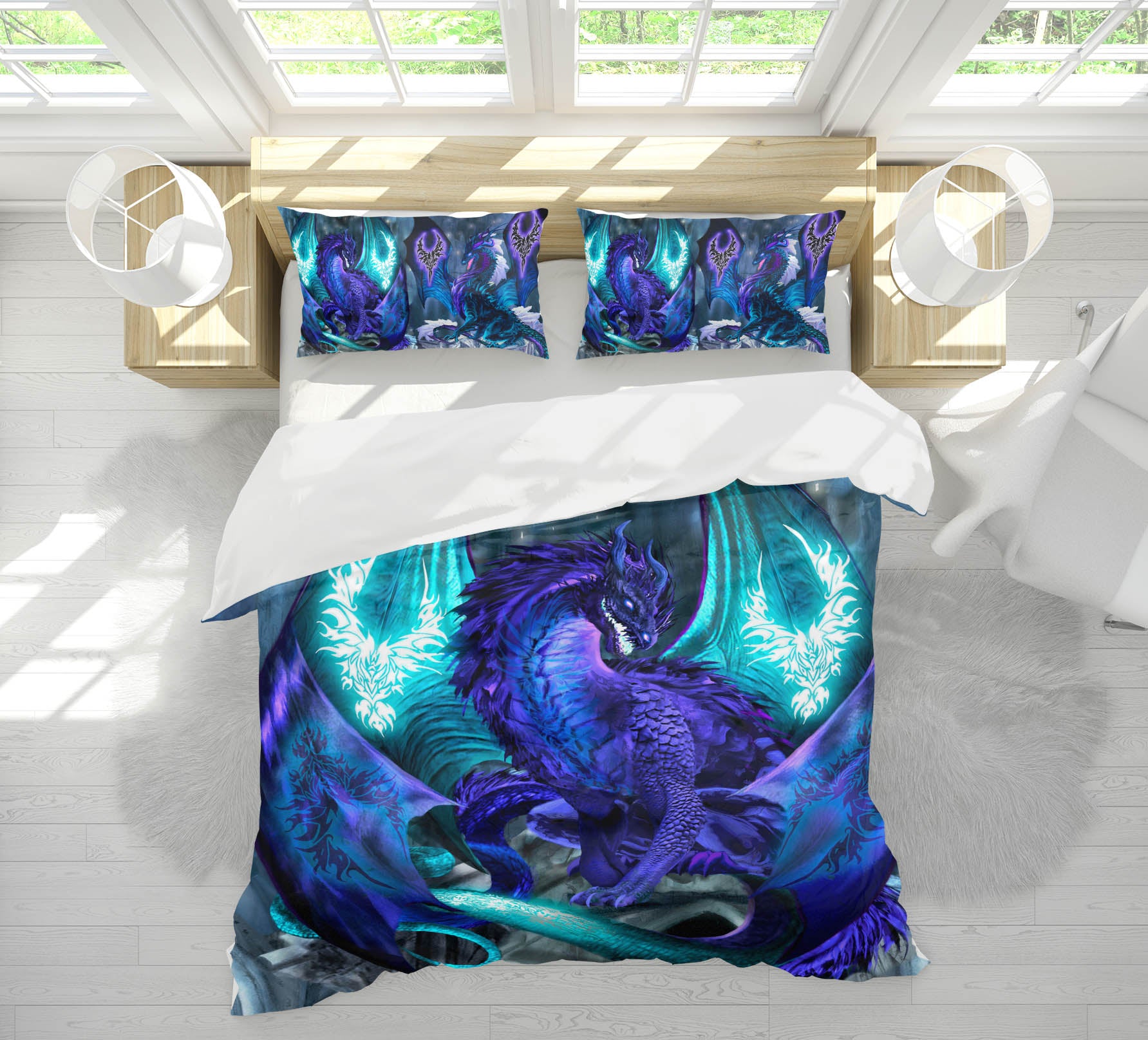 3D Purple Dragon 8322 Ruth Thompson Bedding Bed Pillowcases Quilt Cover Duvet Cover