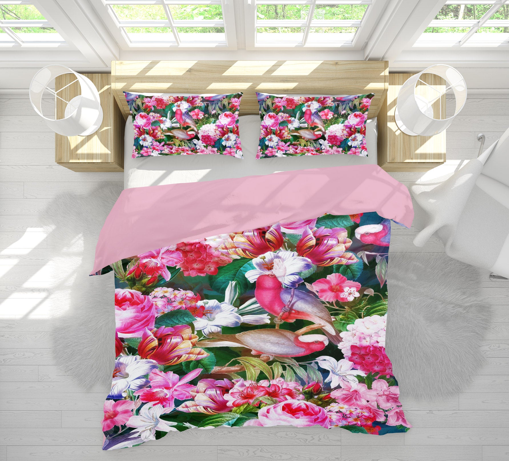 3D Peony Lily Flower 126 Uta Naumann Bedding Bed Pillowcases Quilt