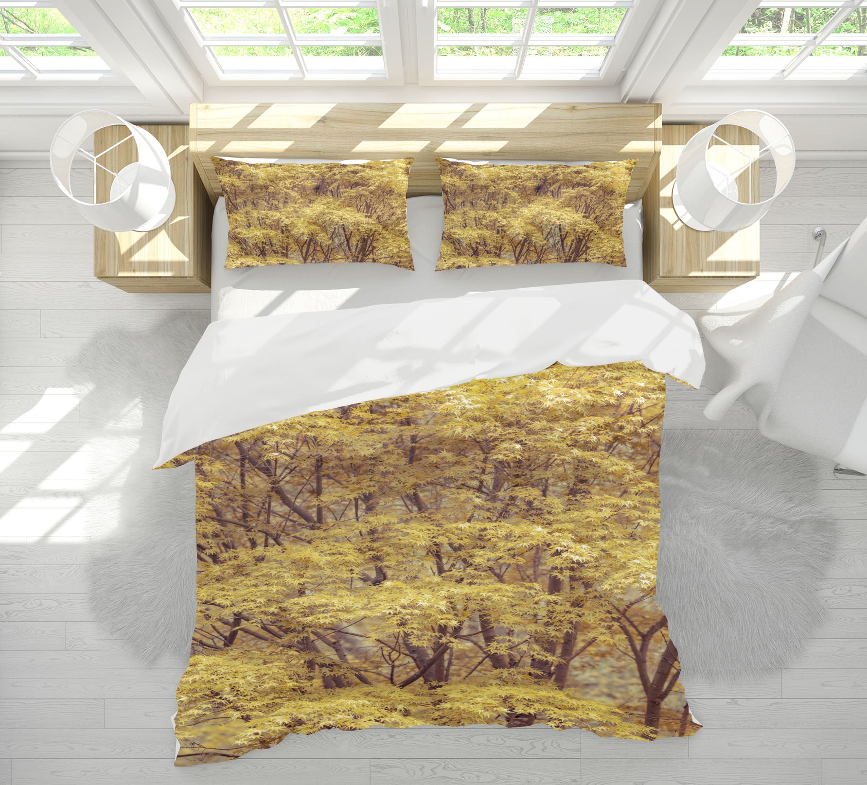3D Yellow Wood 7189 Assaf Frank Bedding Bed Pillowcases Quilt Cover Duvet Cover