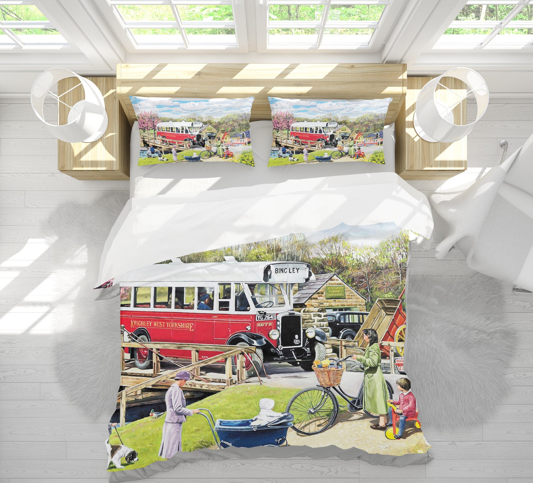 3D The Old Swing Bridge 2063 Trevor Mitchell bedding Bed Pillowcases Quilt