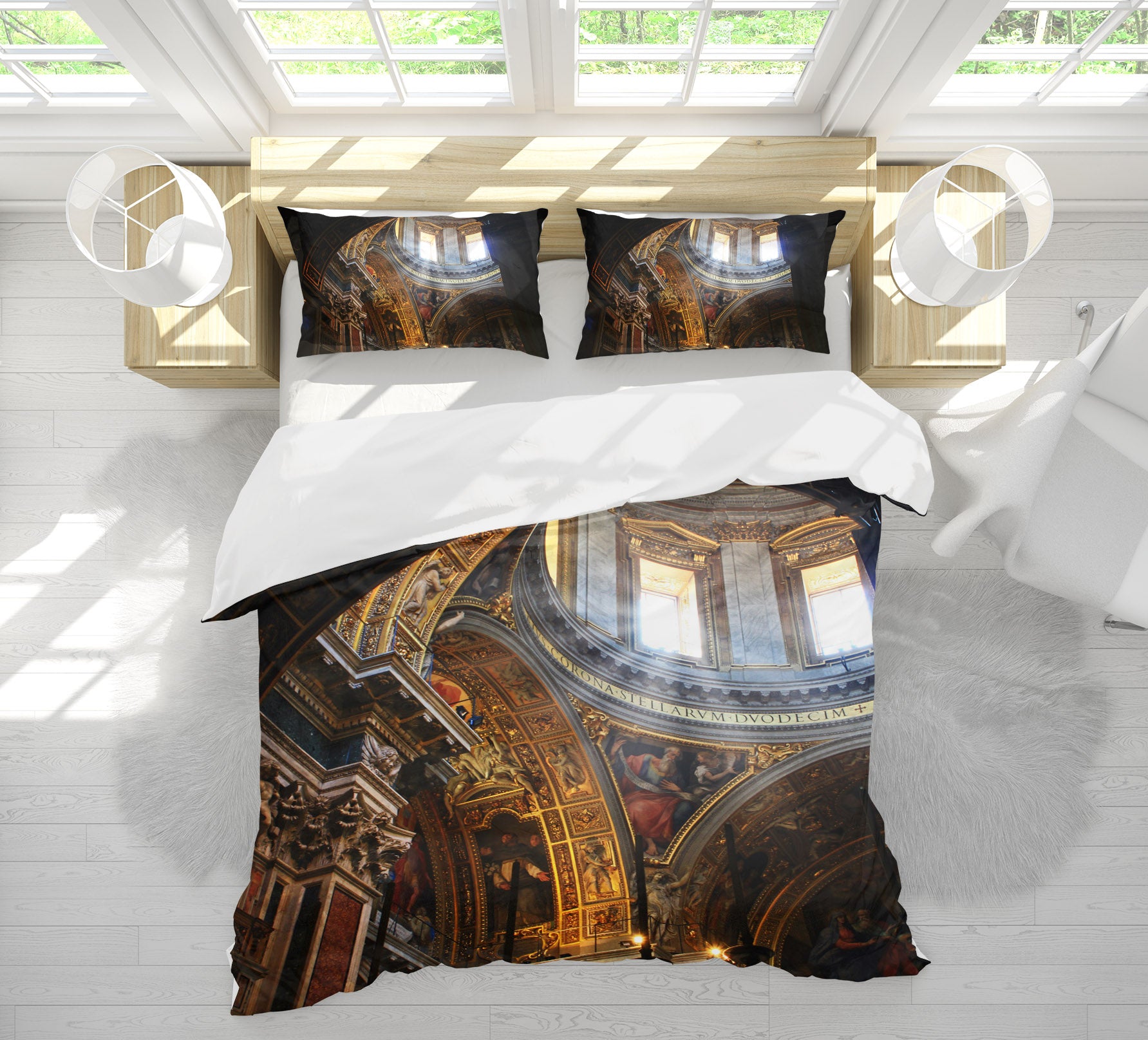 3D Ceiling 8673 Kathy Barefield Bedding Bed Pillowcases Quilt