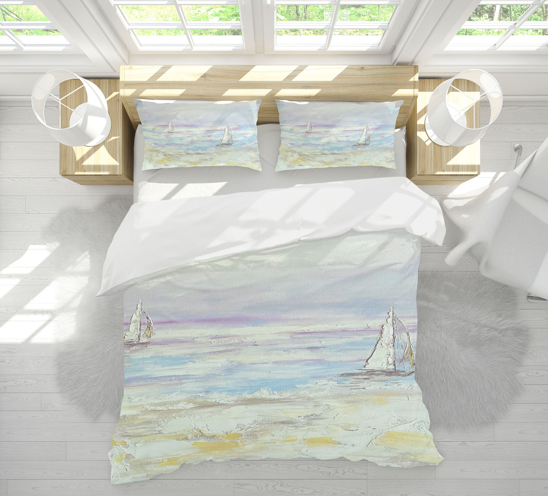 3D Sailing Boat 3794 Skromova Marina Bedding Bed Pillowcases Quilt Cover Duvet Cover