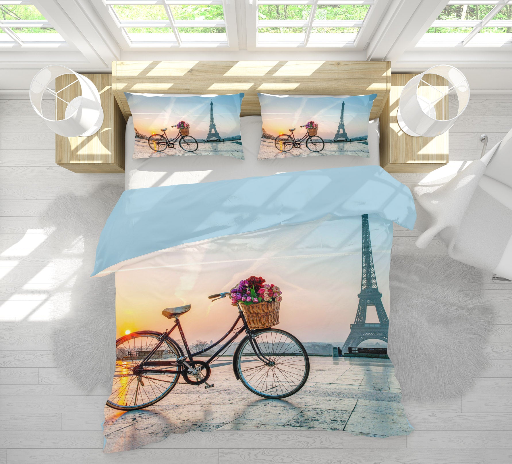 3D Eiffel Tower 2004 Assaf Frank Bedding Bed Pillowcases Quilt