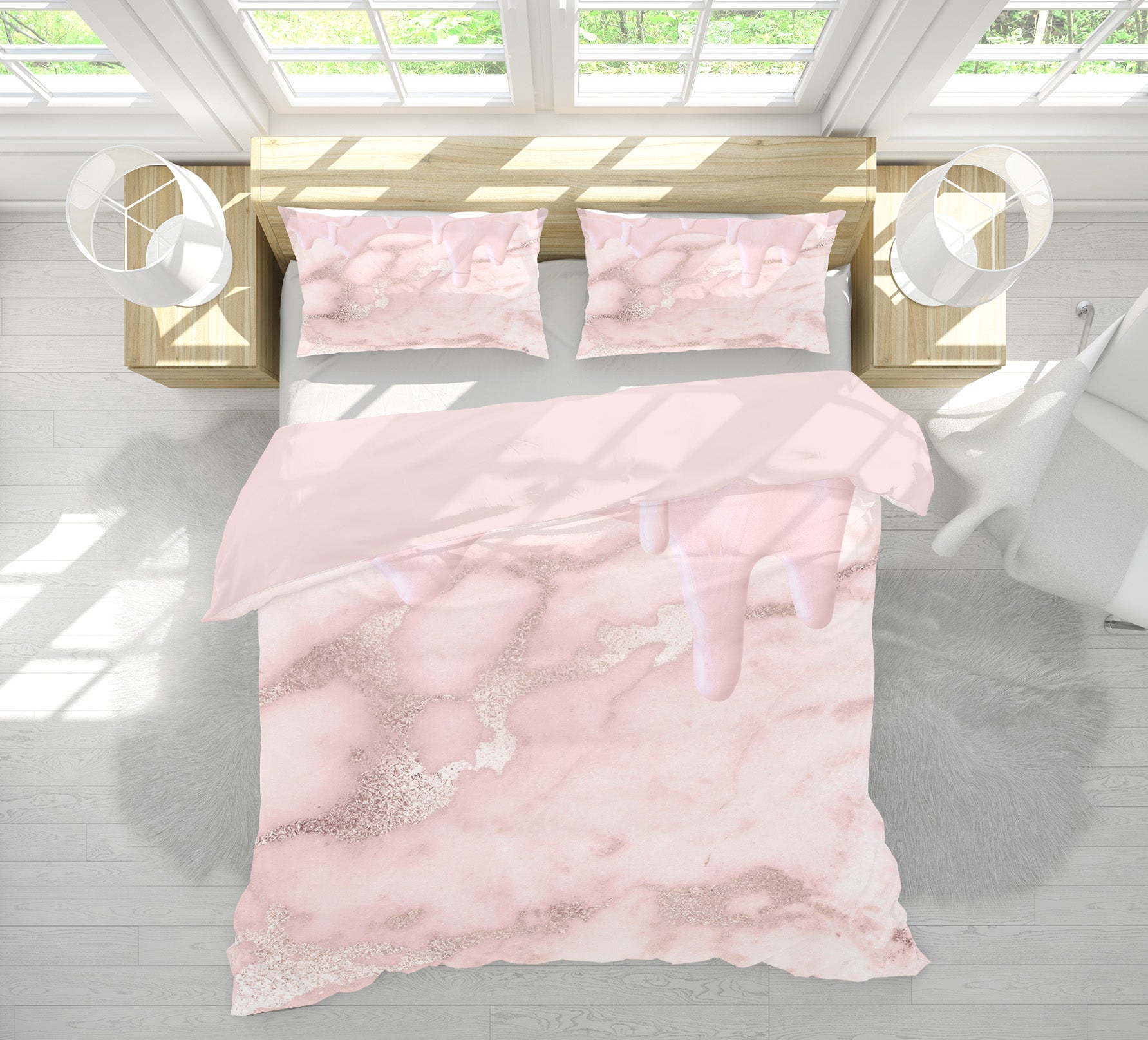 3D Light Pink Pigment 016 Uta Naumann Bedding Bed Pillowcases Quilt