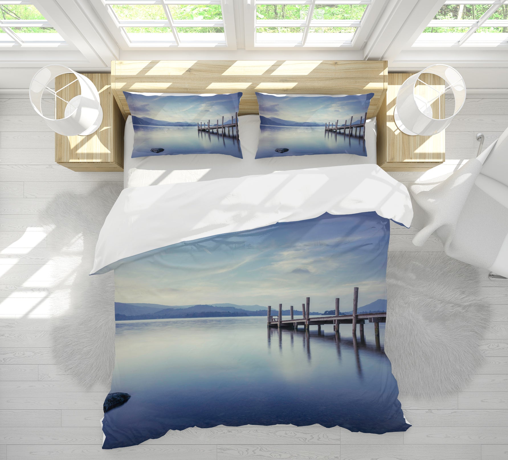 3D Lake Bridge 8599 Assaf Frank Bedding Bed Pillowcases Quilt