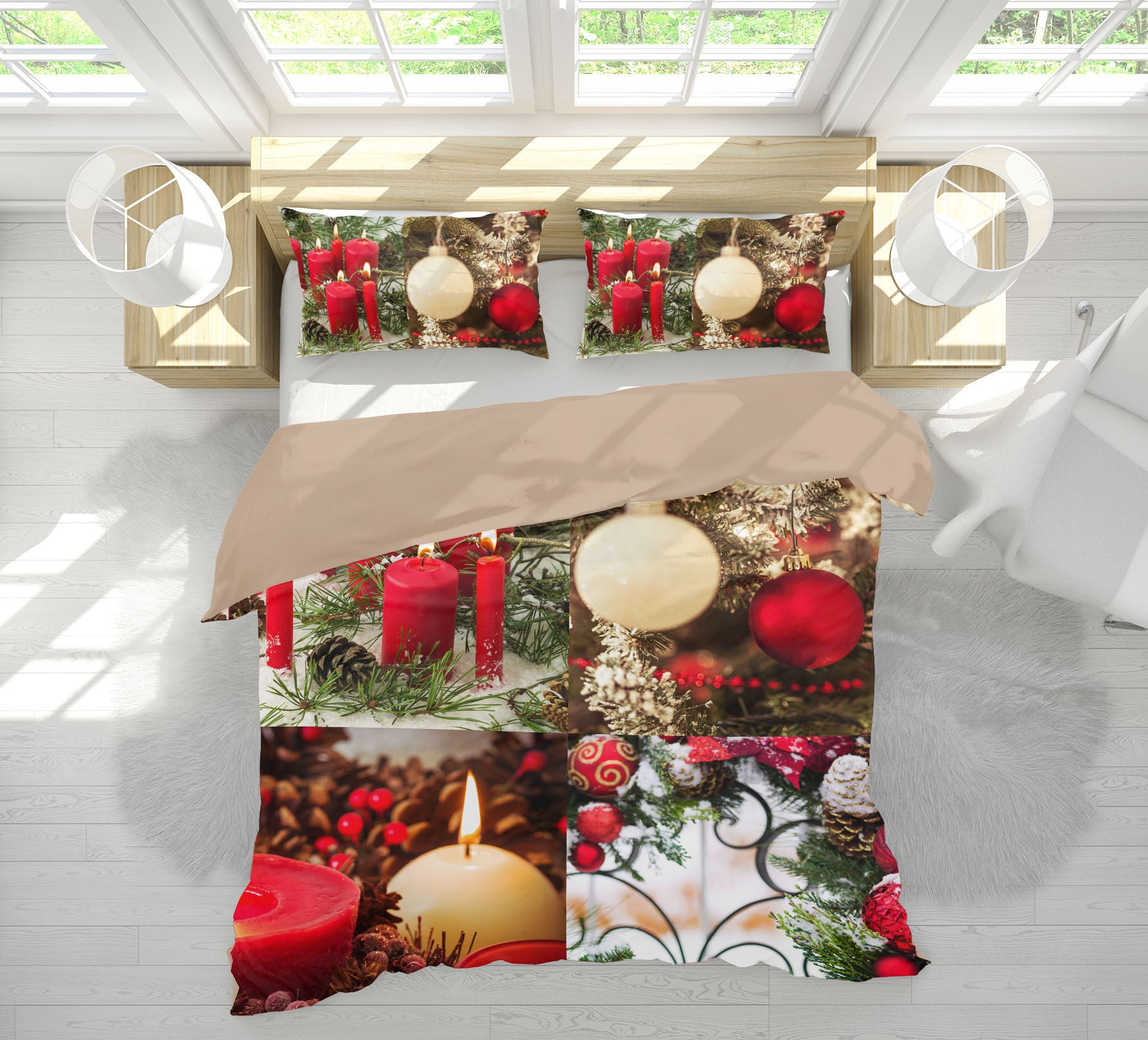 3D Red Candle 1039 Assaf Frank Bedding Bed Pillowcases Quilt