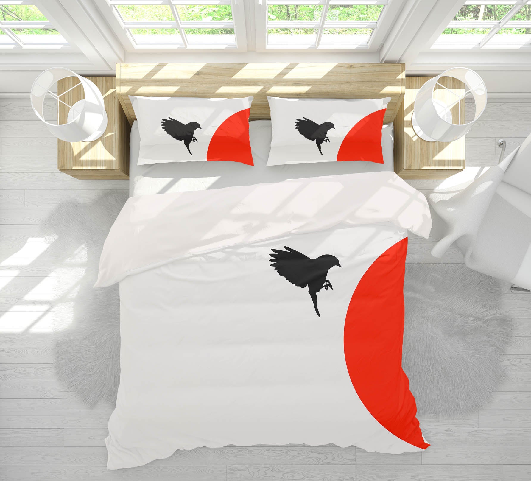 3D Sun Bird Flying 128 Boris Draschoff Bedding Bed Pillowcases Quilt