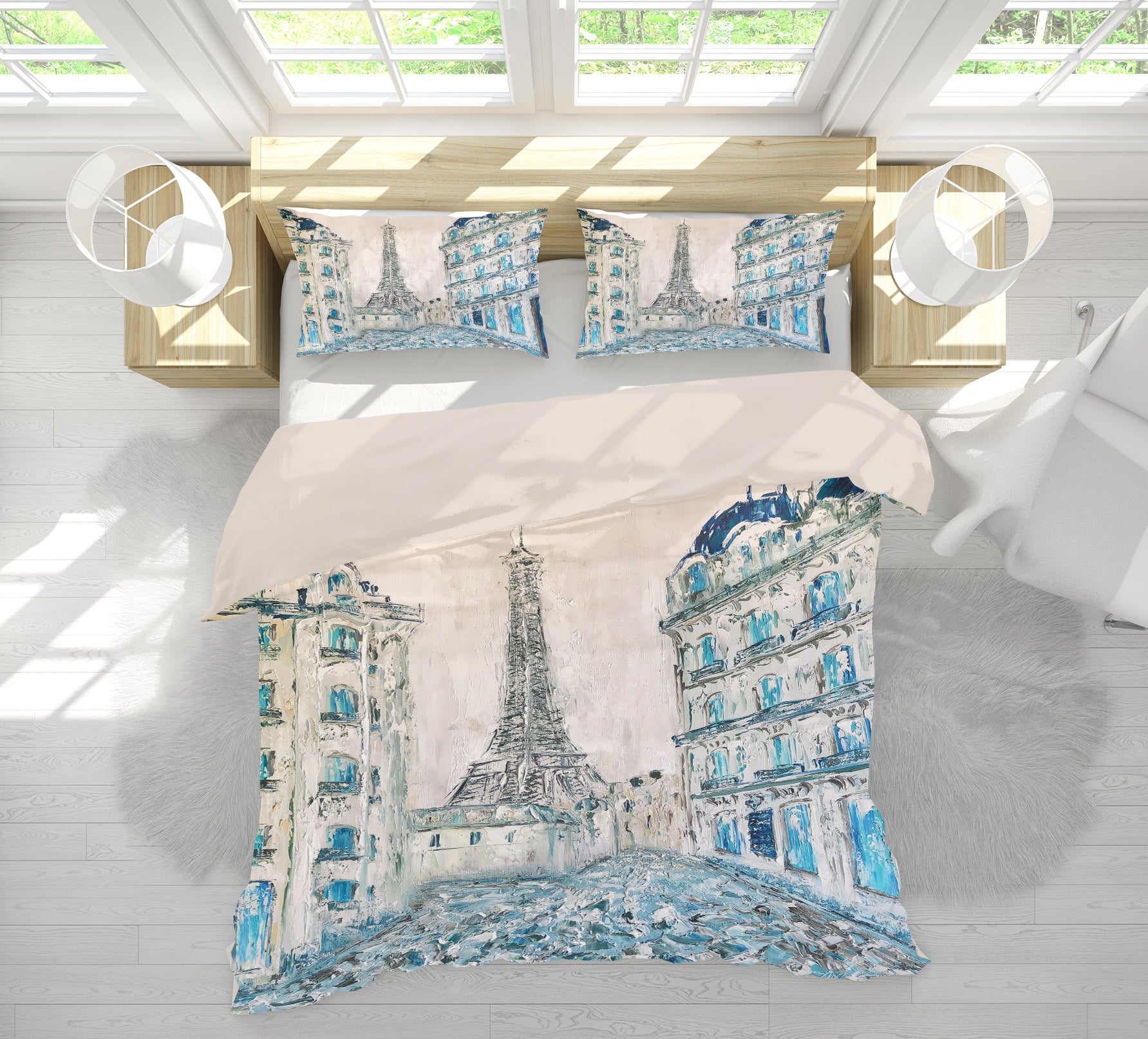 3D Eiffel Tower 454 Skromova Marina Bedding Bed Pillowcases Quilt