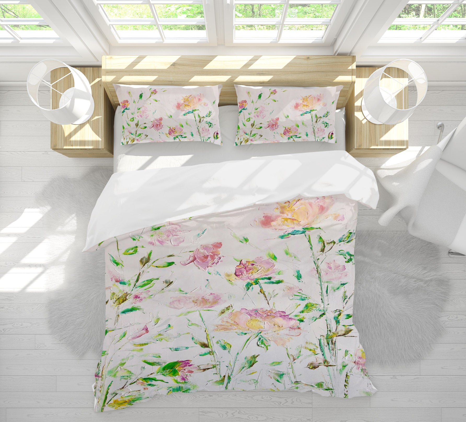 3D Pink Flower 553 Skromova Marina Bedding Bed Pillowcases Quilt