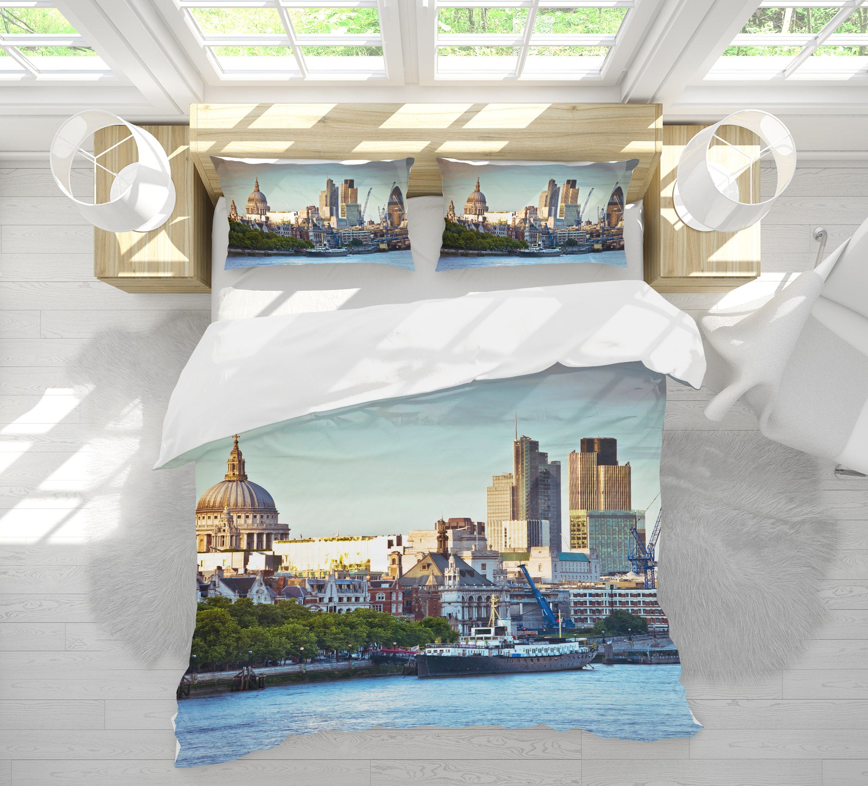 3D River City Building 85163 Assaf Frank Bedding Bed Pillowcases Quilt
