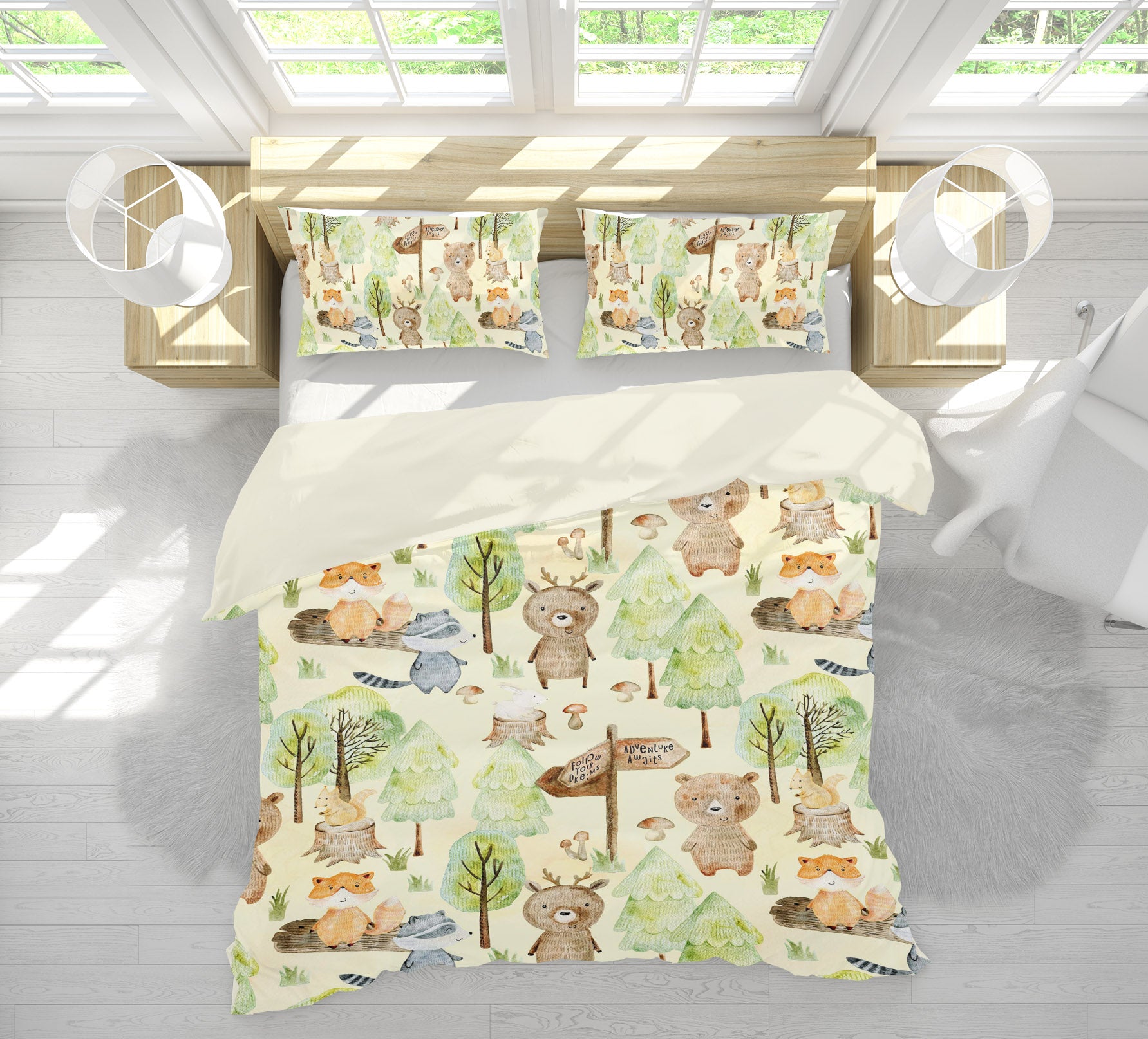 3D Fox Squirrel Tree 235 Uta Naumann Bedding Bed Pillowcases Quilt