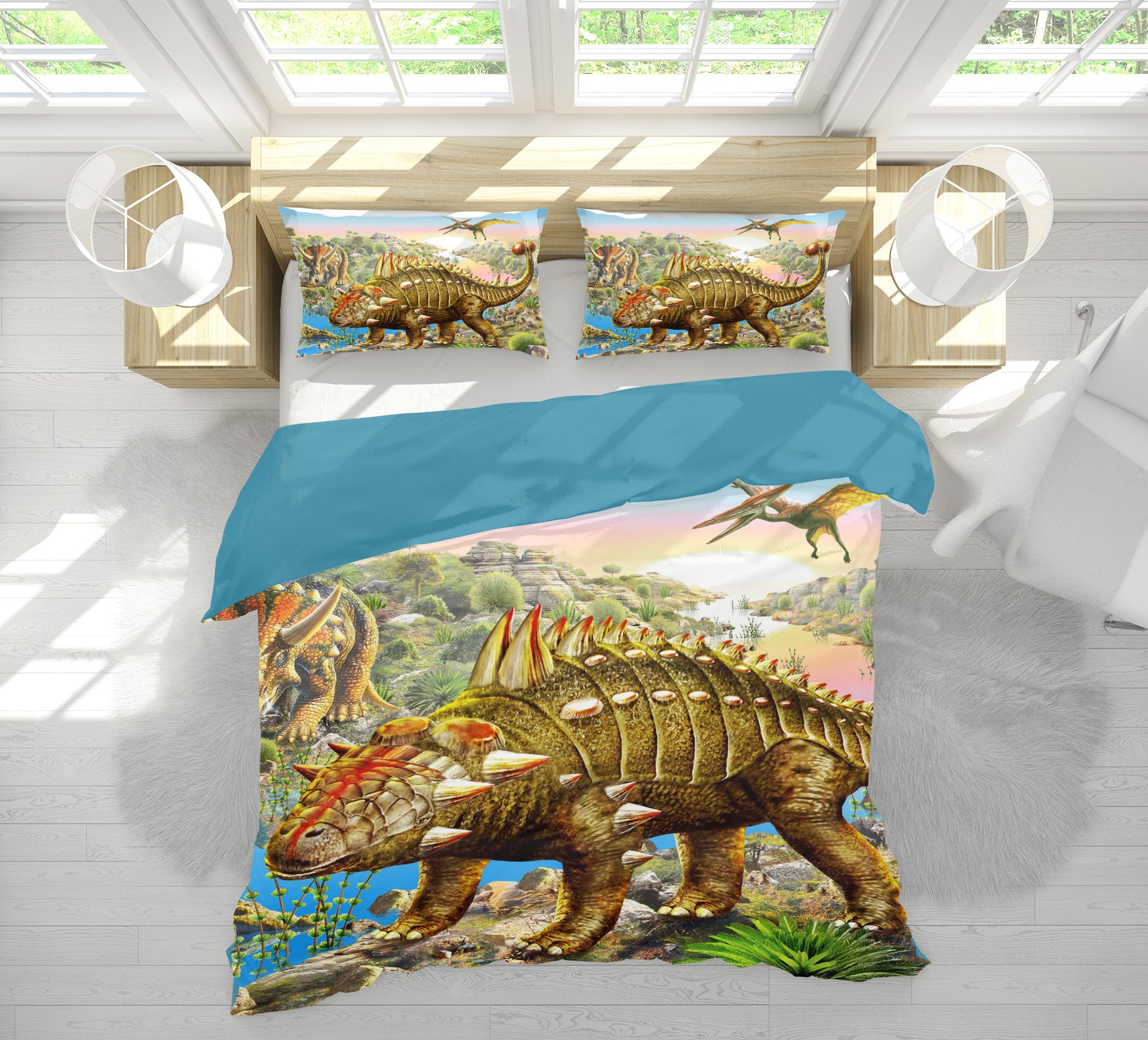 3D Dinosaur World 2102 Adrian Chesterman Bedding Bed Pillowcases Quilt