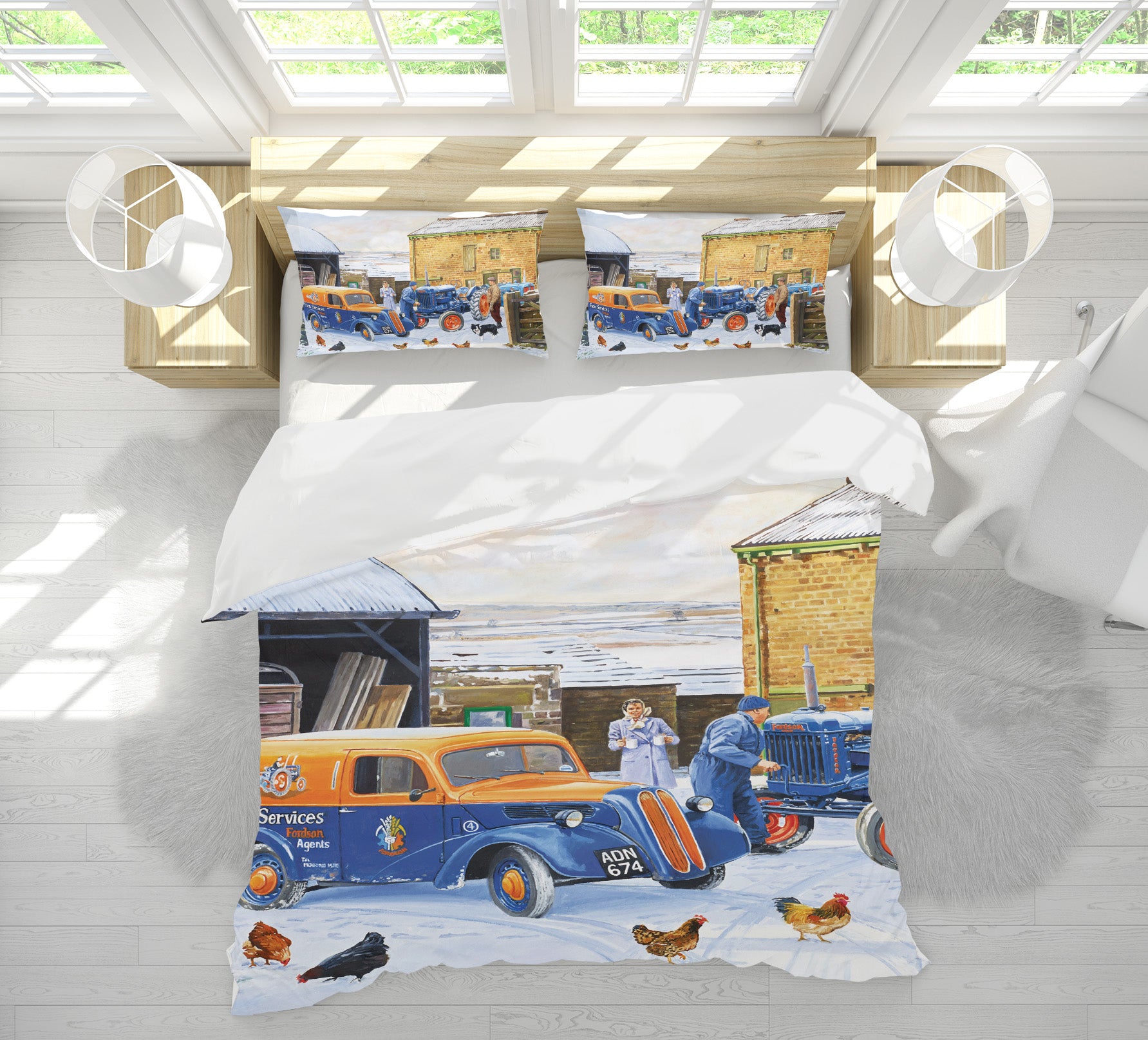 3D Snowfield Car 8905 Trevor Mitchell bedding Bed Pillowcases Quilt