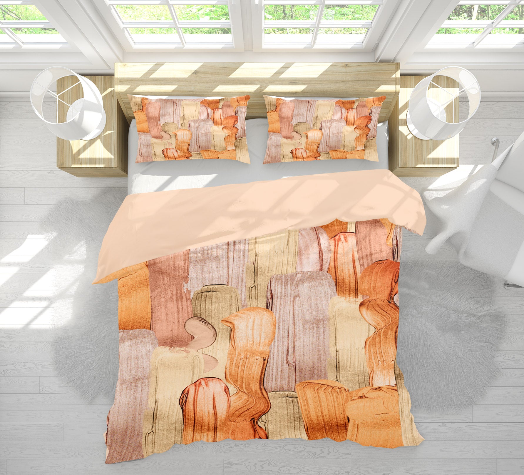 3D Orange Pigment 014 Uta Naumann Bedding Bed Pillowcases Quilt