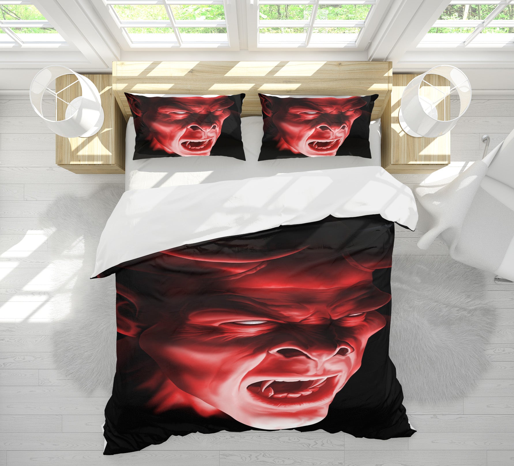 3D Monster 4077 Tom Wood Bedding Bed Pillowcases Quilt