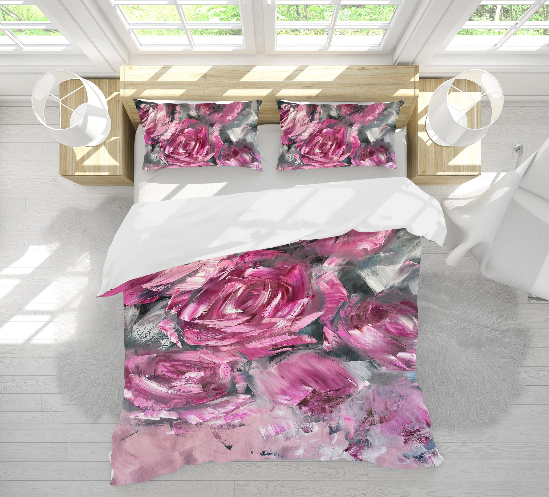 3D Purple Rose 3803 Skromova Marina Bedding Bed Pillowcases Quilt Cover Duvet Cover