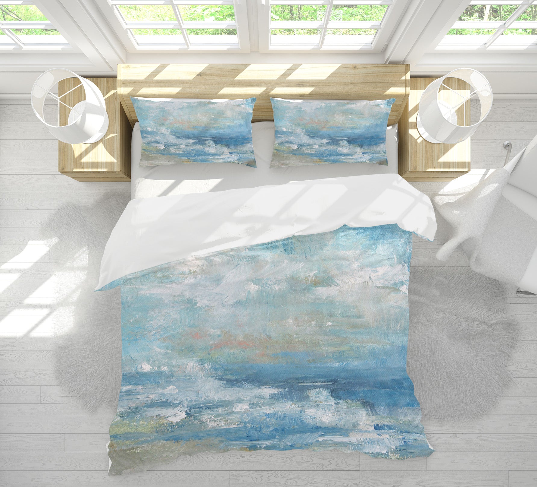 3D Waves Seaside 2054 Debi Coules Bedding Bed Pillowcases Quilt
