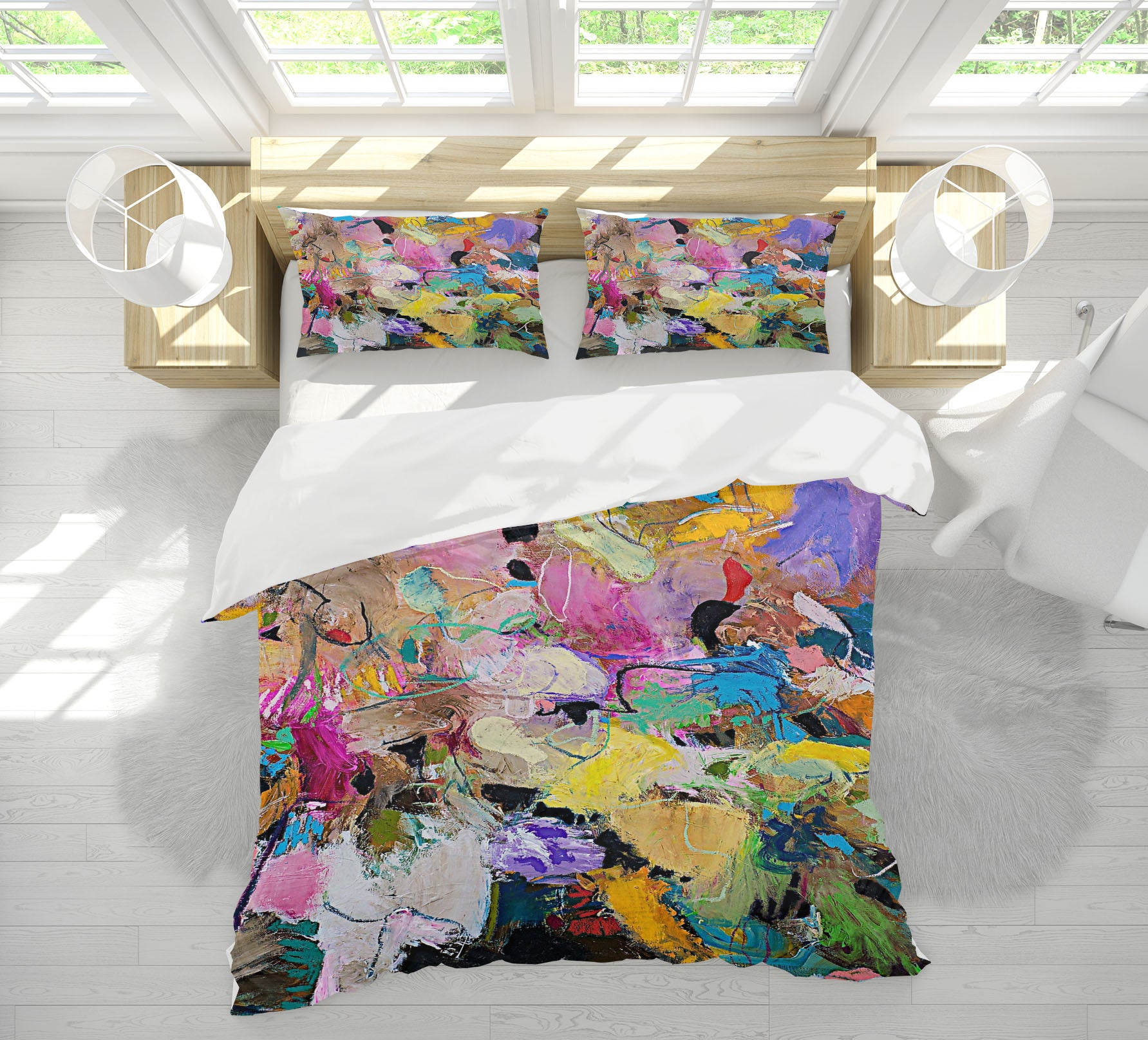 3D Graffiti Paint 1050 Allan P. Friedlander Bedding Bed Pillowcases Quilt