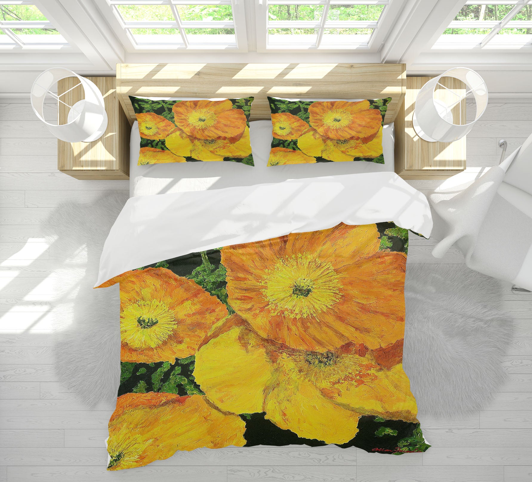 3D Flowers Bloom 1043 Allan P. Friedlander Bedding Bed Pillowcases Quilt