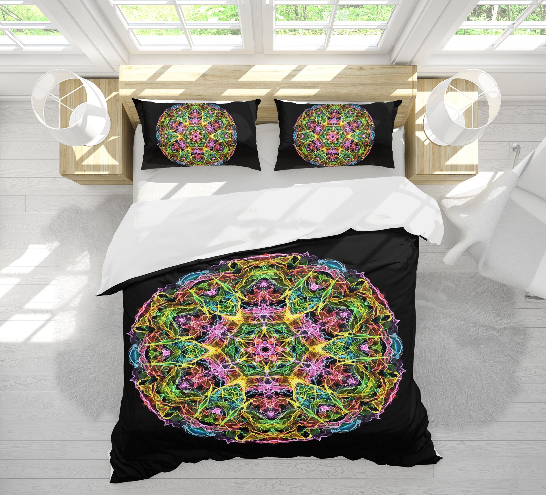 3D Color Circle Pattern 64039 Bed Pillowcases Quilt