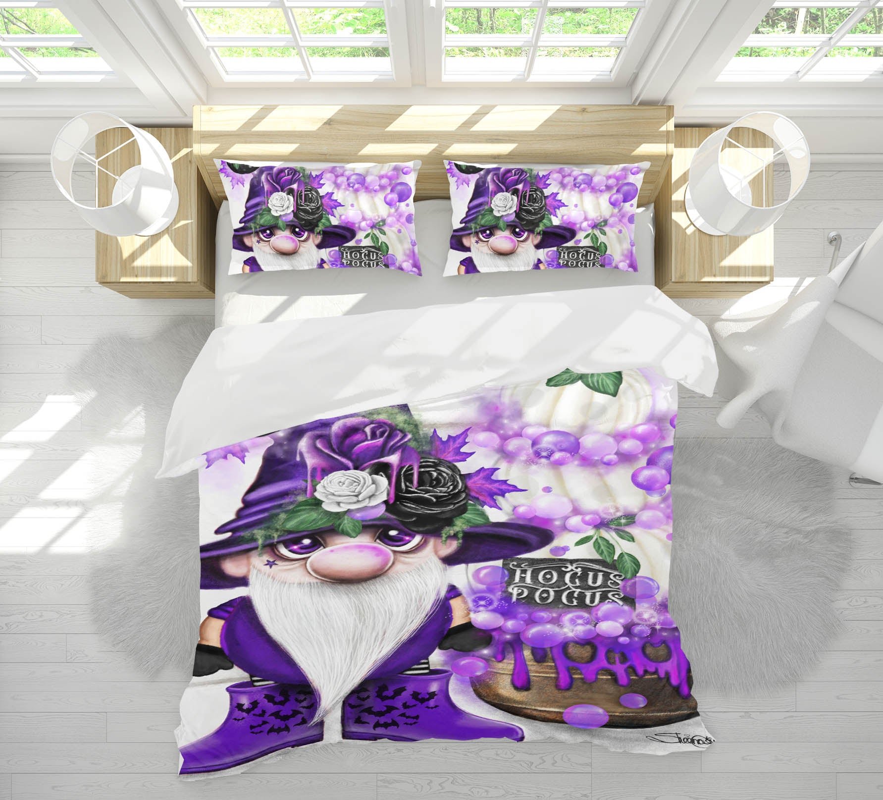 3D Purple Santa Claus 8566 Sheena Pike Bedding Bed Pillowcases Quilt Cover Duvet Cover