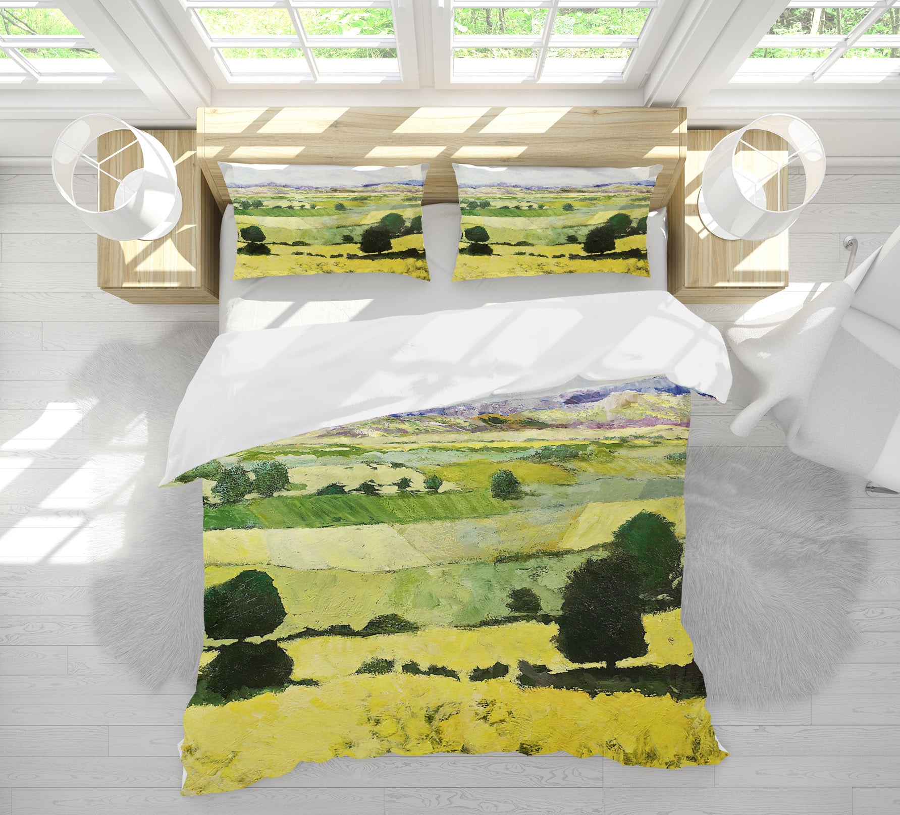 3D Napa Yellow 2110 Allan P. Friedlander Bedding Bed Pillowcases Quilt