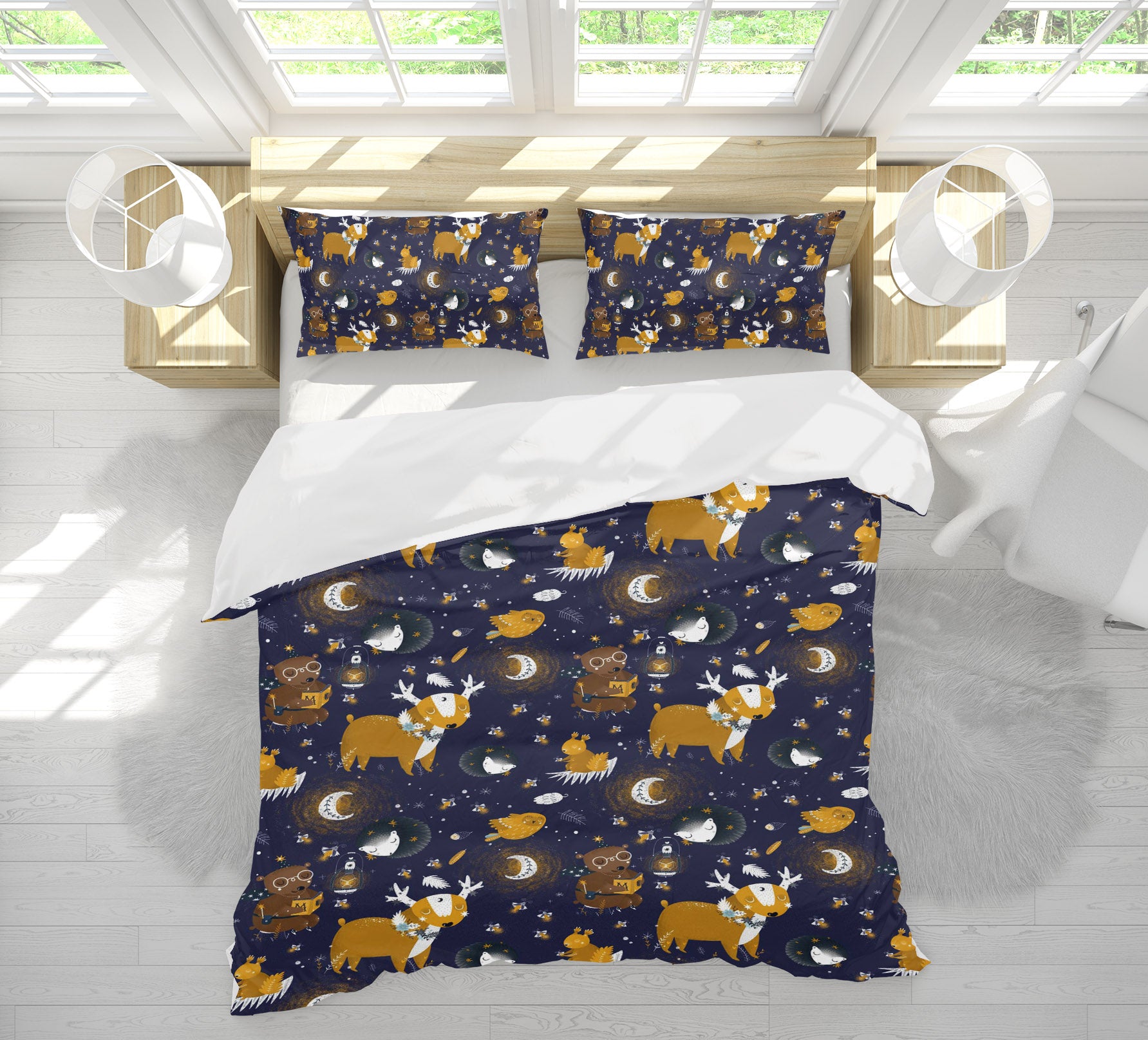 3D Yellow Deer Sheep 233 Uta Naumann Bedding Bed Pillowcases Quilt