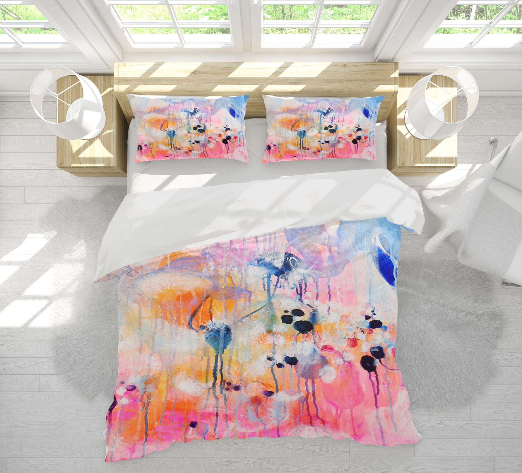 3D Gentle Pink Watercolor 1158 Misako Chida Bedding Bed Pillowcases Quilt Cover Duvet Cover