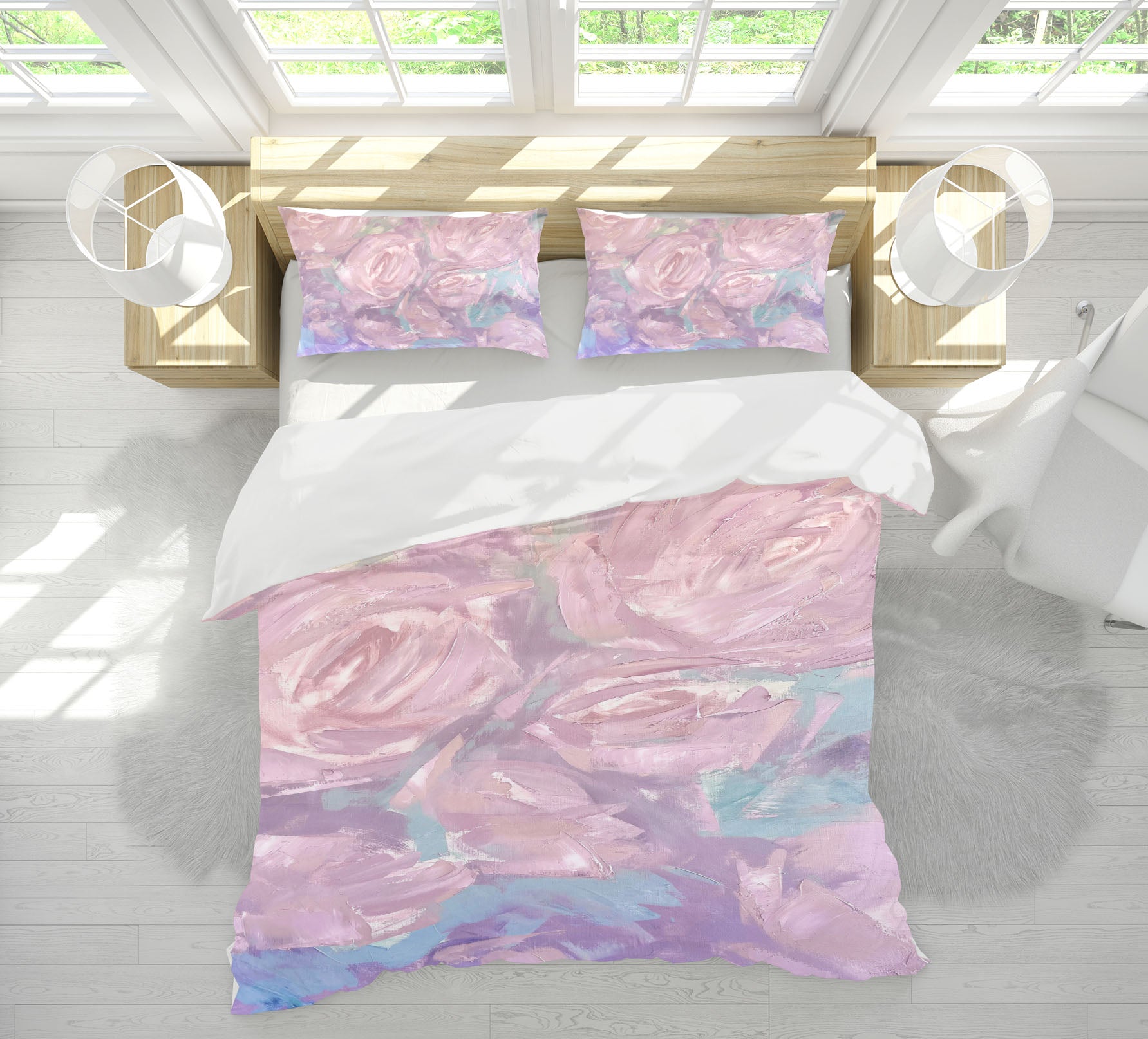 3D Pink Pigment 3804 Skromova Marina Bedding Bed Pillowcases Quilt Cover Duvet Cover