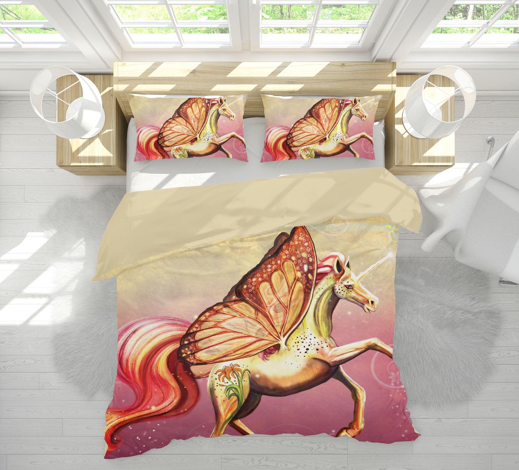 3D Wing Horse 105 Rose Catherine Khan Bedding Bed Pillowcases Quilt