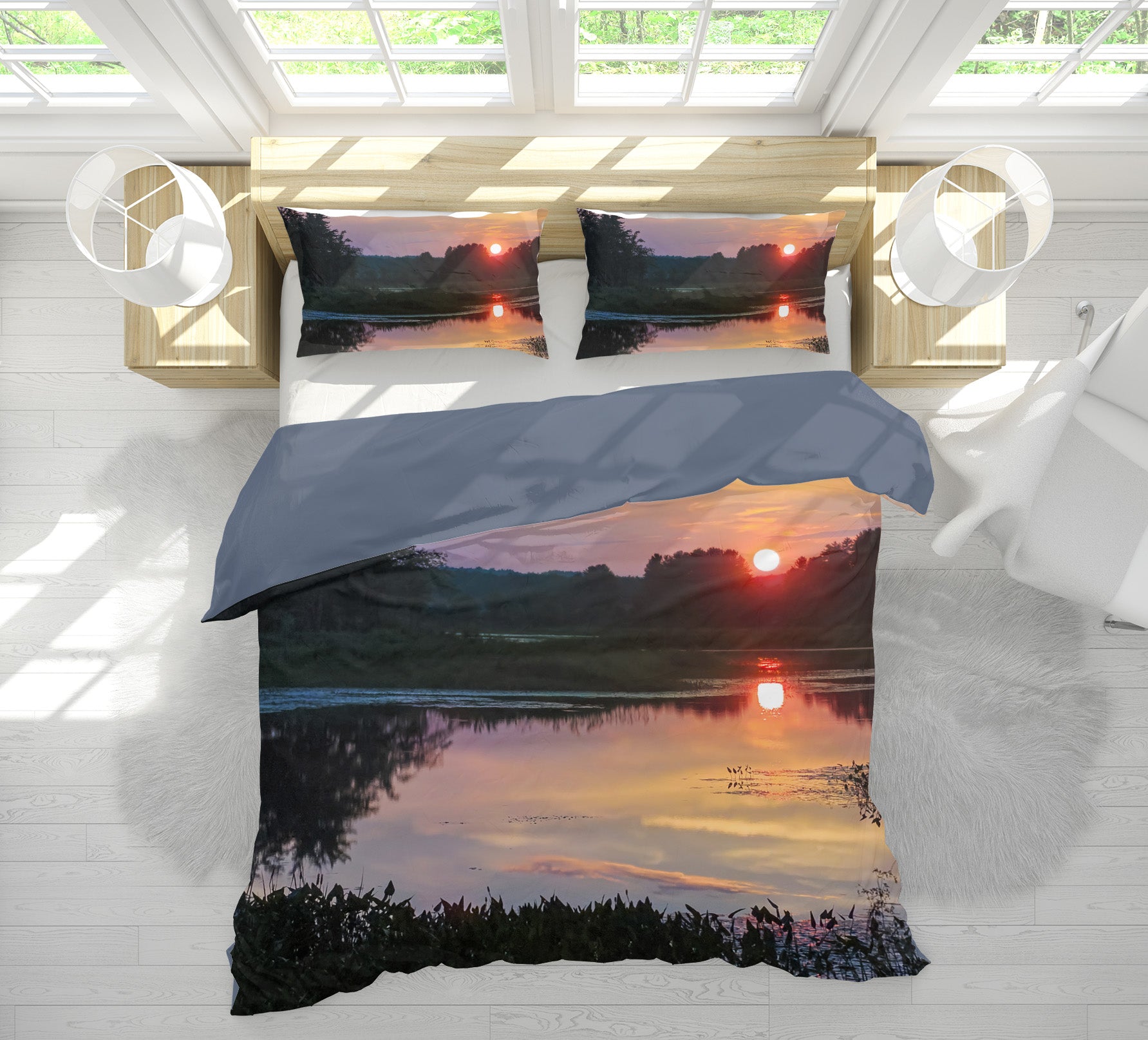 3D Sunset Marsh 1028 Jerry LoFaro bedding Bed Pillowcases Quilt