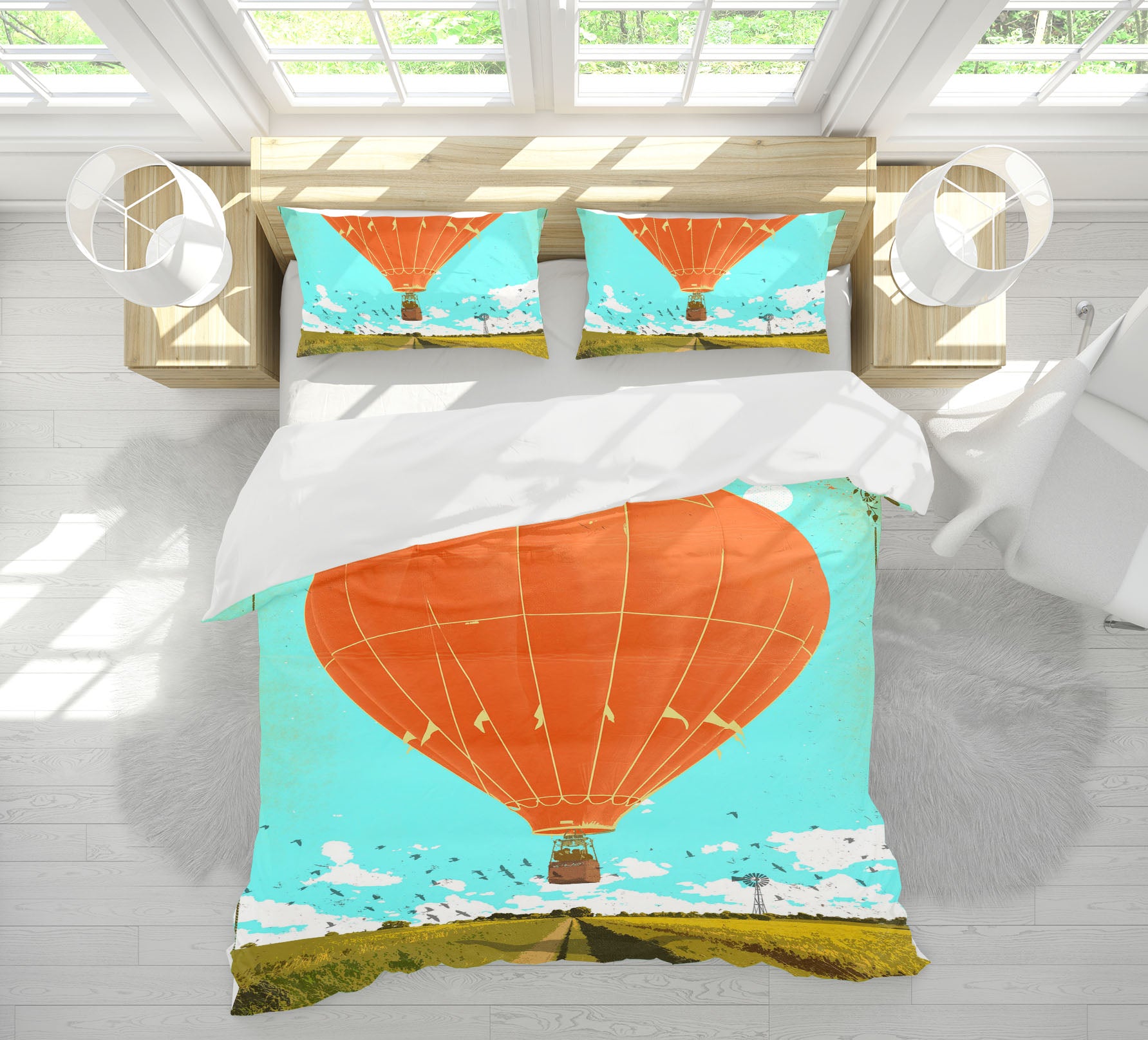 3D Hot Air Balloon 2107 Showdeer Bedding Bed Pillowcases Quilt