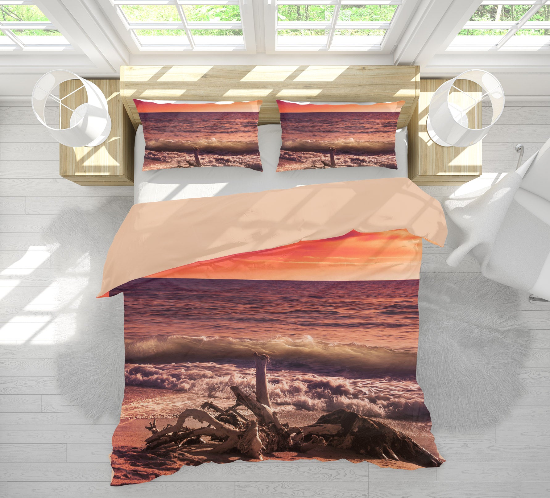 3D Sunset From The Beach 143 Marco Carmassi Bedding Bed Pillowcases Quilt