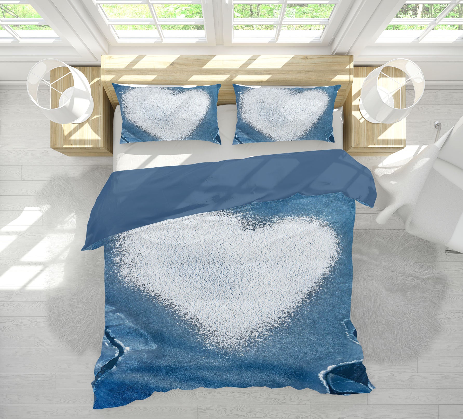3D Heart Shaped White Cloud 2159 Marco Carmassi Bedding Bed Pillowcases Quilt
