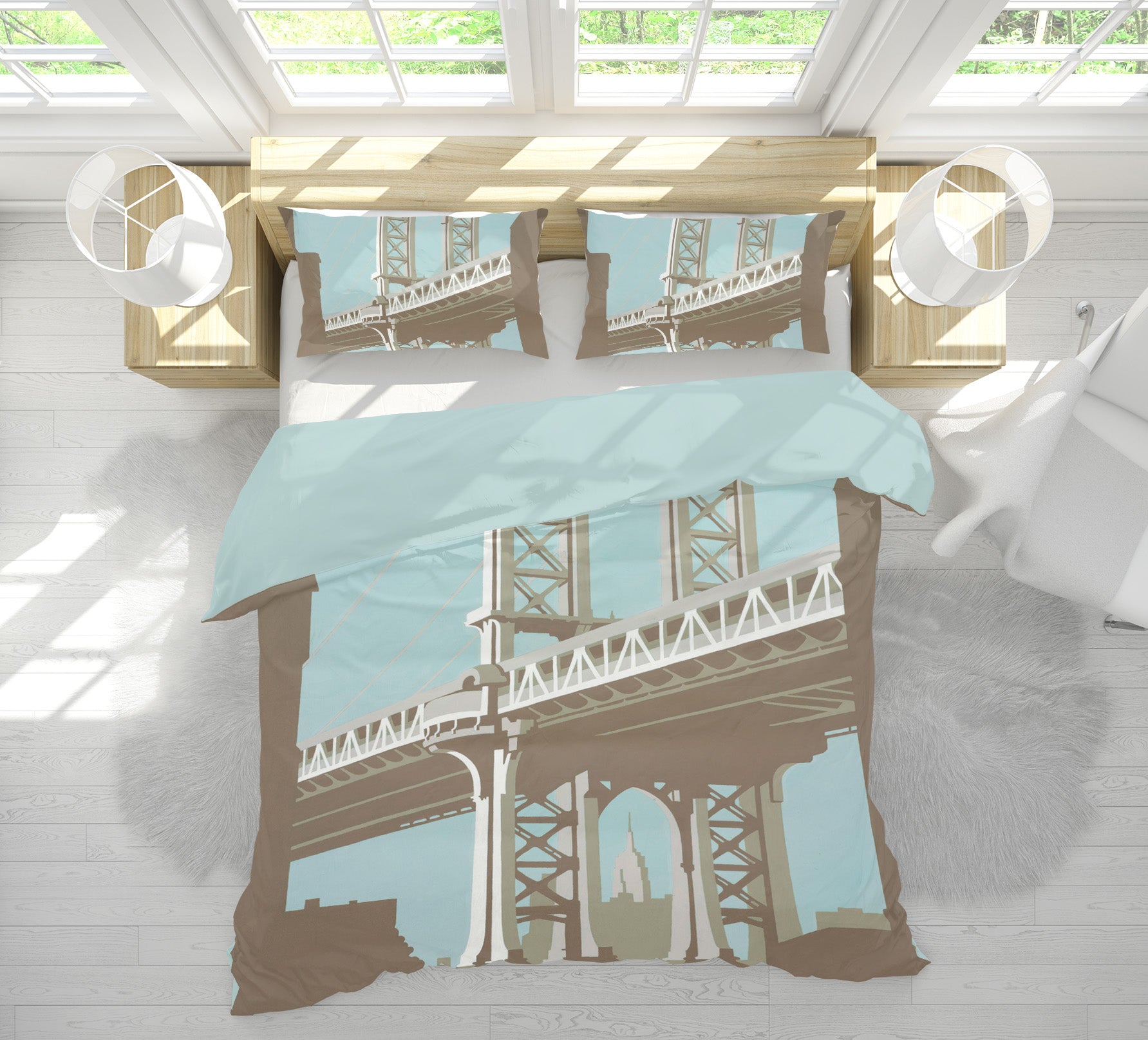 3D New York 2030 Steve Read Bedding Bed Pillowcases Quilt