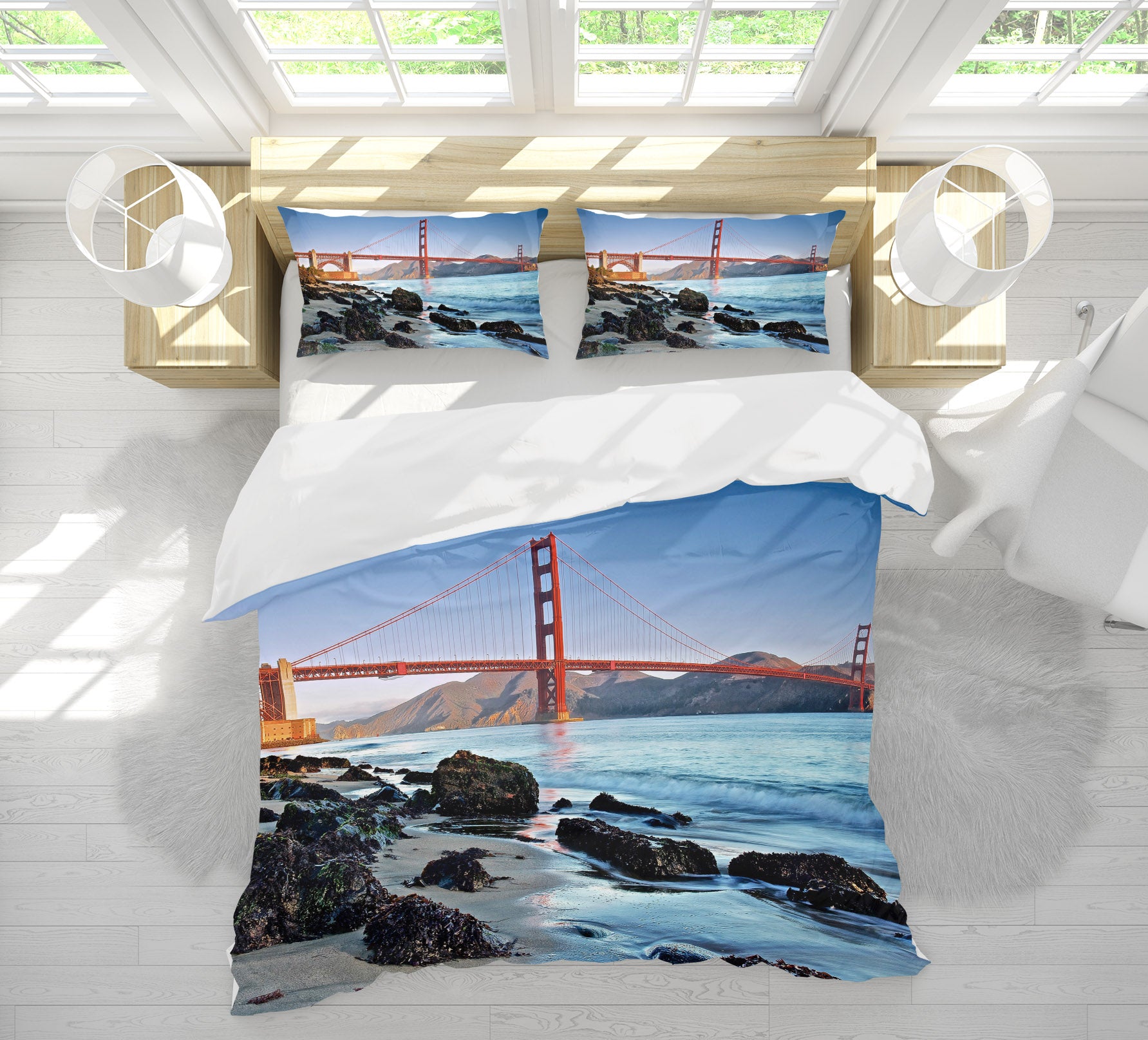 3D Bridge River Stone 8671 Kathy Barefield Bedding Bed Pillowcases Quilt